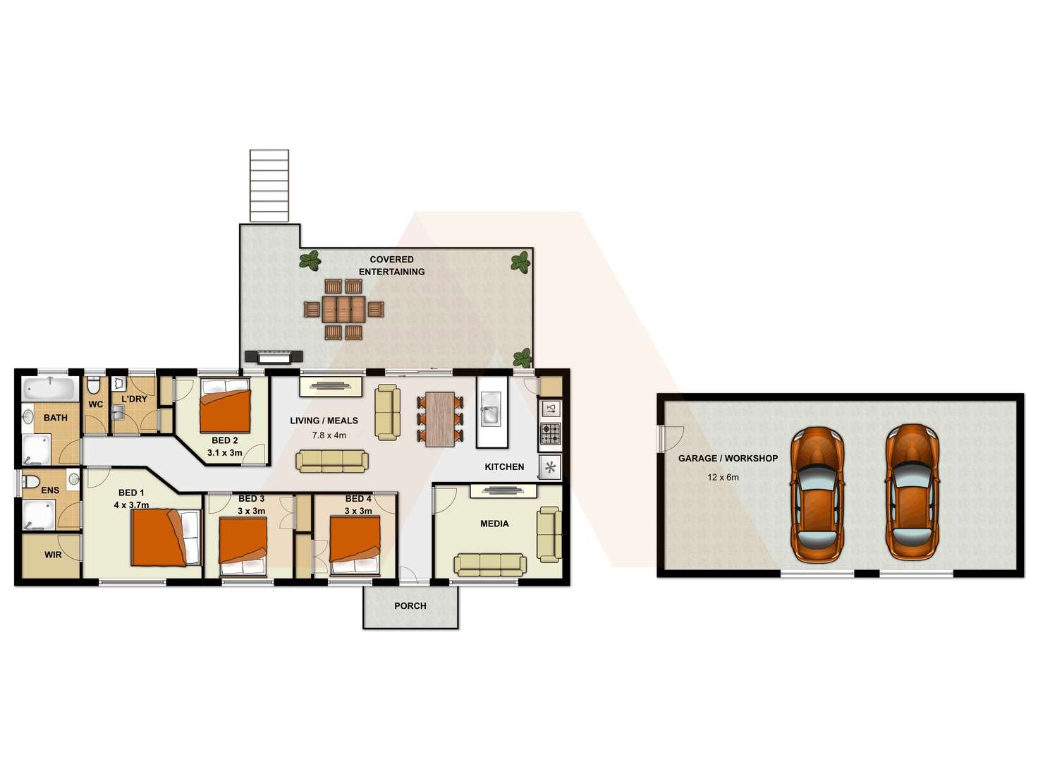 Floorplan of Homely house listing, 35-39 Kauri Crt, Cedar Vale QLD 4285