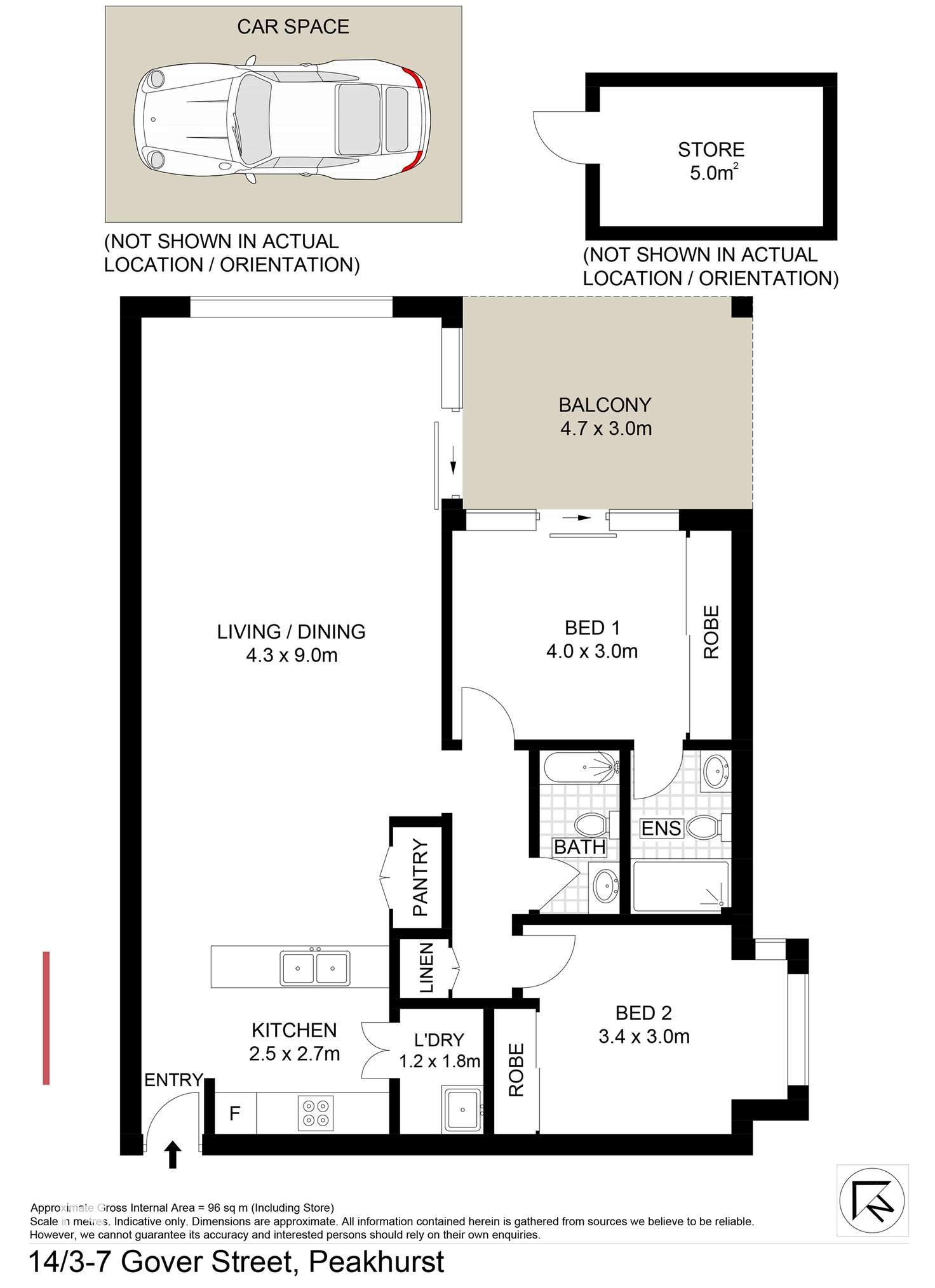 Floorplan of Homely apartment listing, 14/3-7 Gover Street, Peakhurst NSW 2210