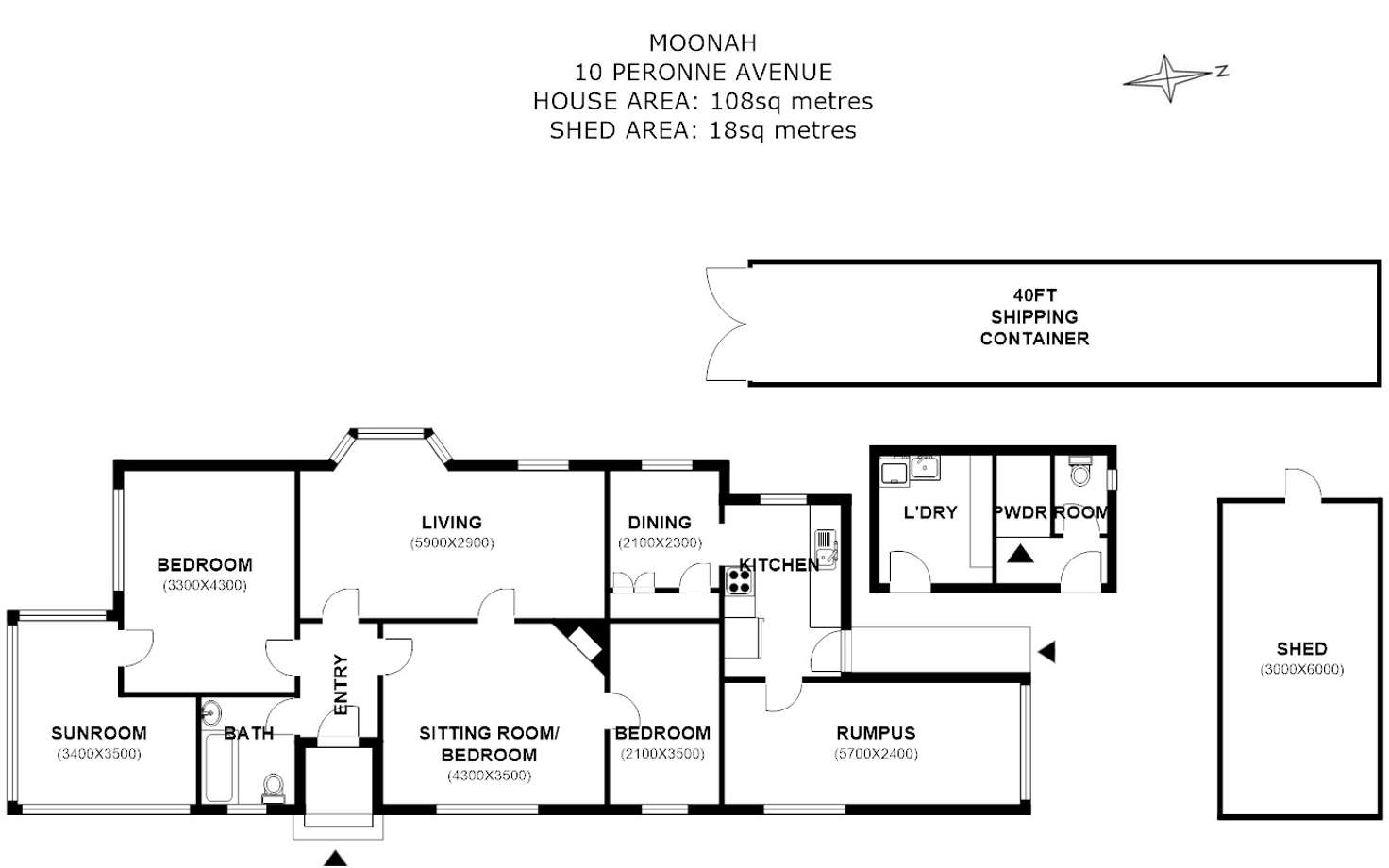 Floorplan of Homely house listing, 10 Peronne Avenue, Moonah TAS 7009