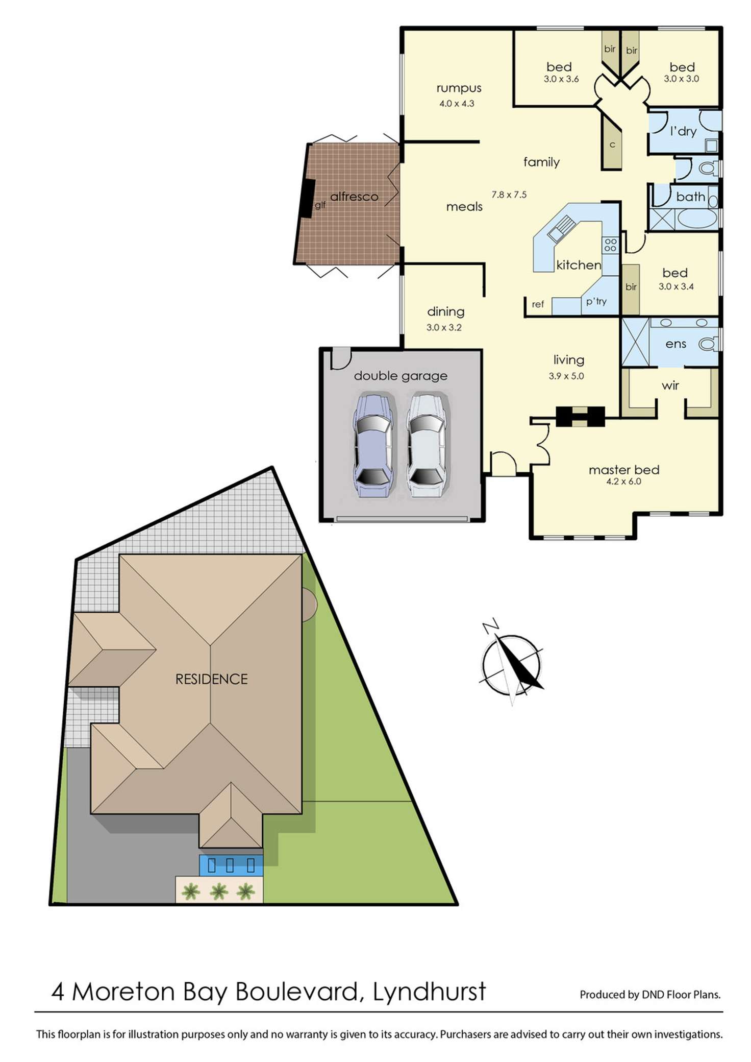 Floorplan of Homely house listing, 4 Moreton Bay Boulevard, Lyndhurst VIC 3975
