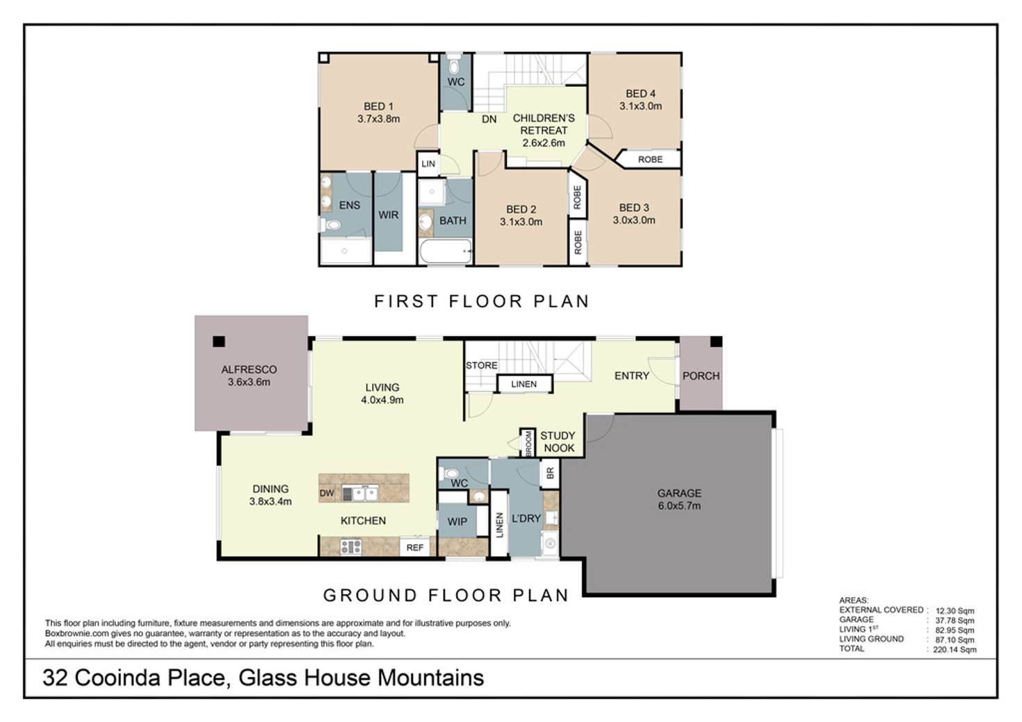Floorplan of Homely house listing, 32 Cooinda Place, Glass House Mountains QLD 4518