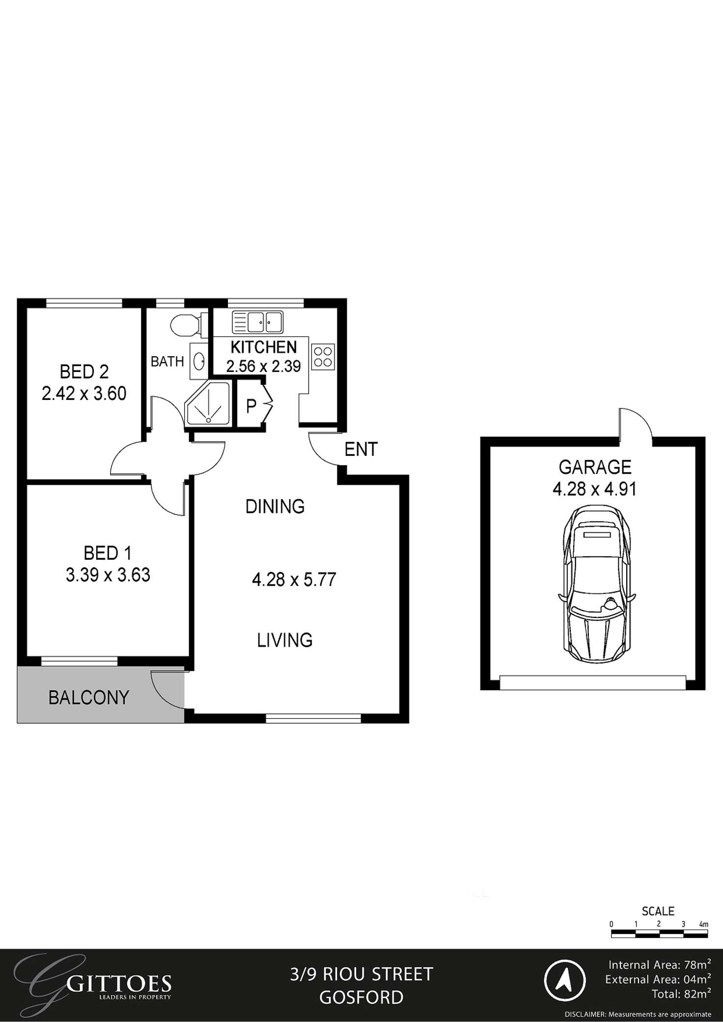 Floorplan of Homely unit listing, 3/9 Riou Street, Gosford NSW 2250