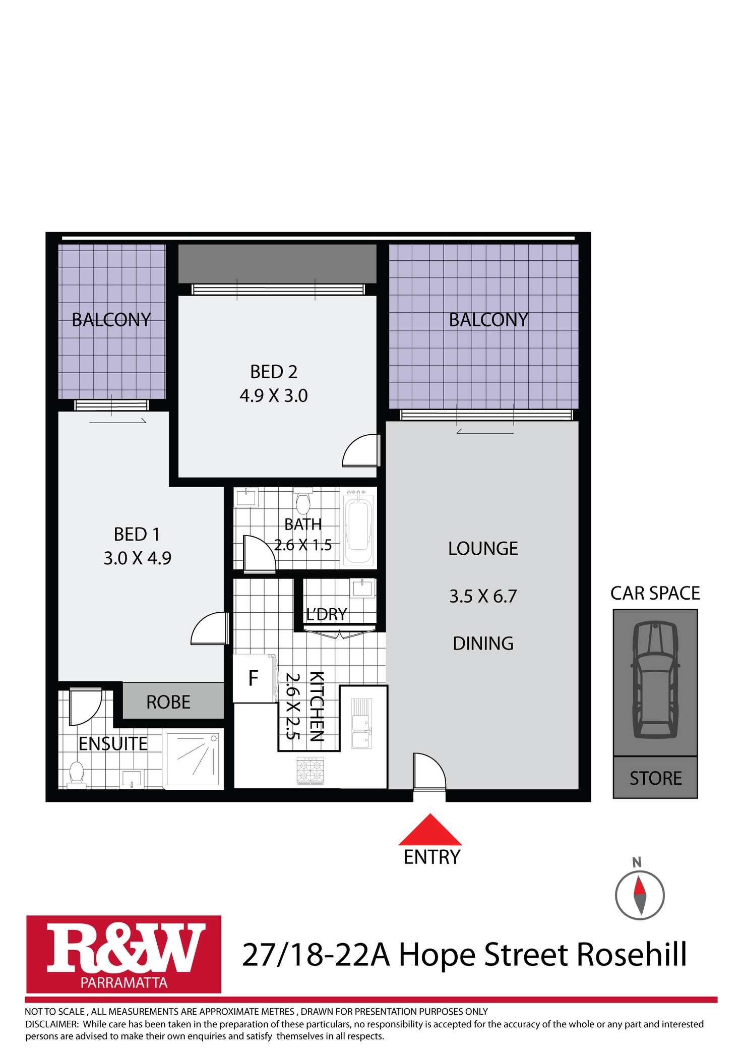 Floorplan of Homely apartment listing, 27/18-22A Hope Street, Rosehill NSW 2142