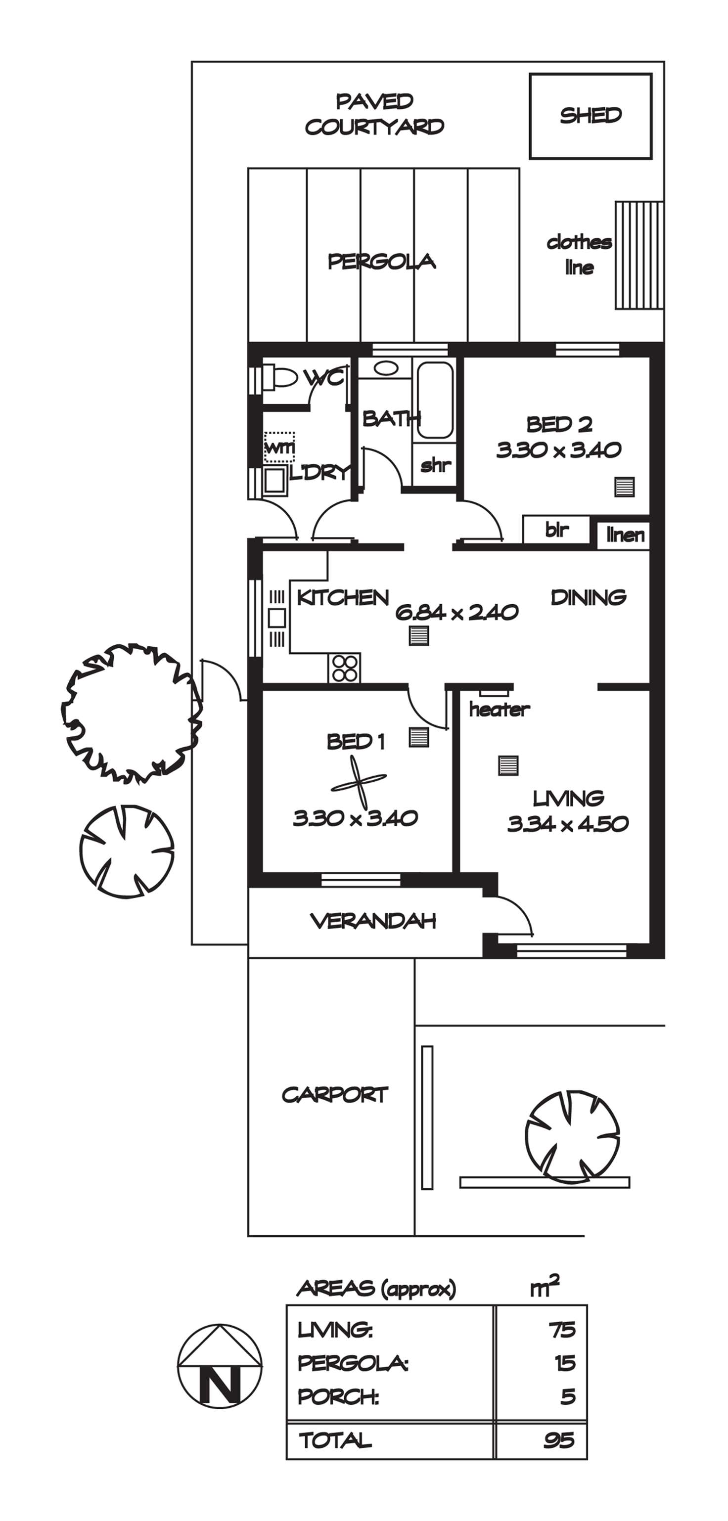 Floorplan of Homely unit listing, 28/ 69 Valley Road, Hope Valley SA 5090