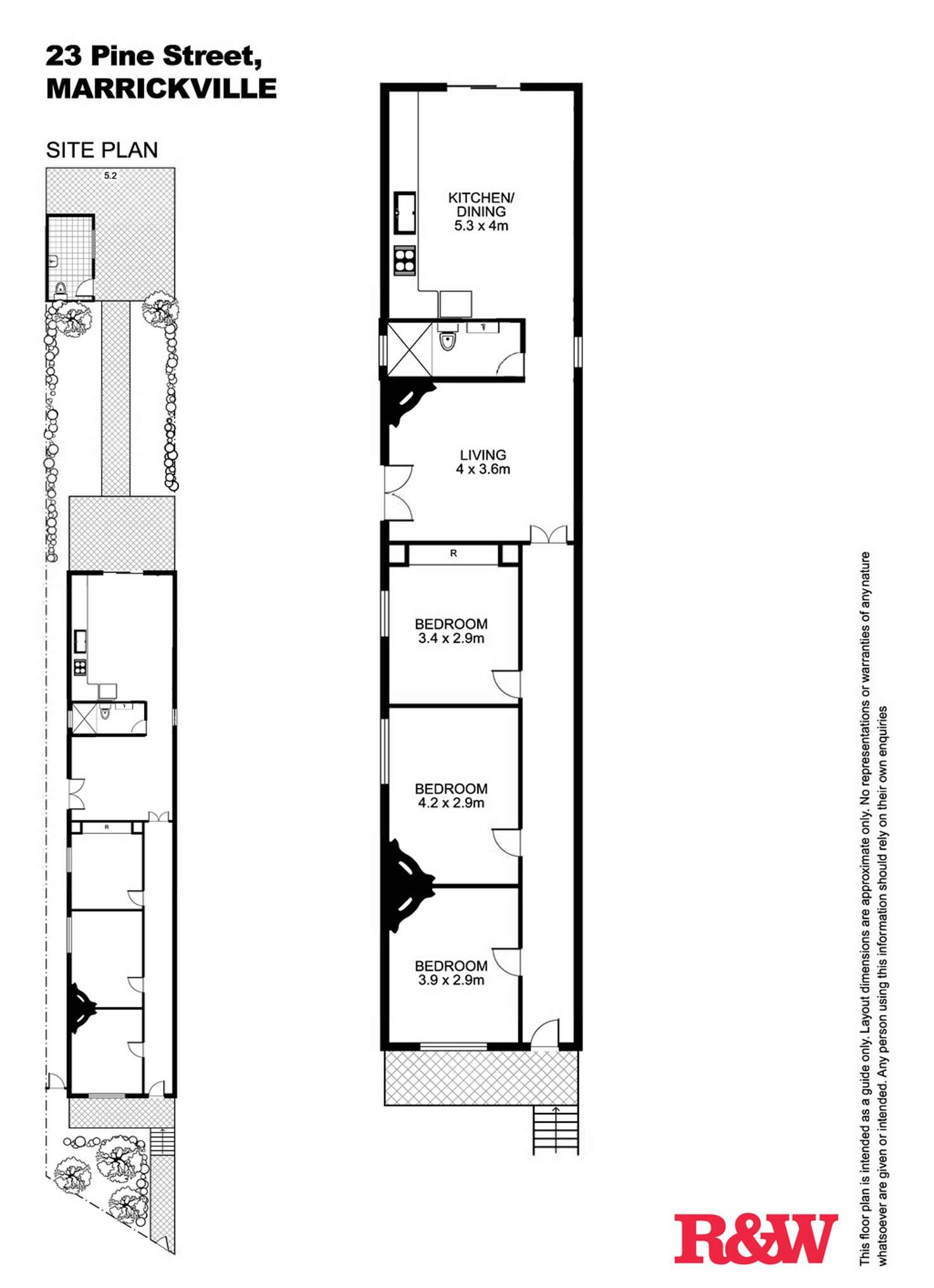 Floorplan of Homely house listing, 23 Pine Street, Marrickville NSW 2204