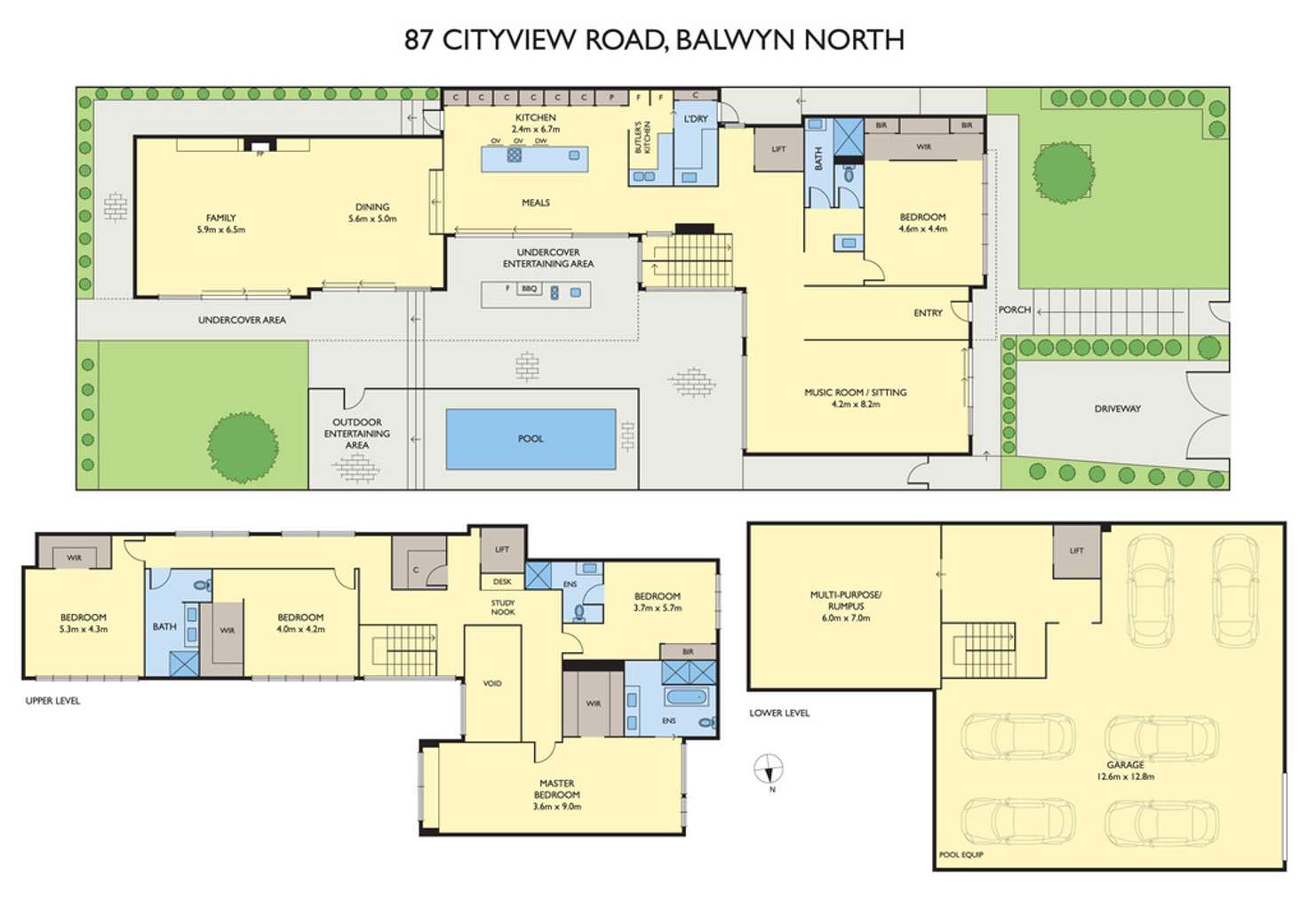 Floorplan of Homely house listing, 87 Cityview Road, Balwyn North VIC 3104