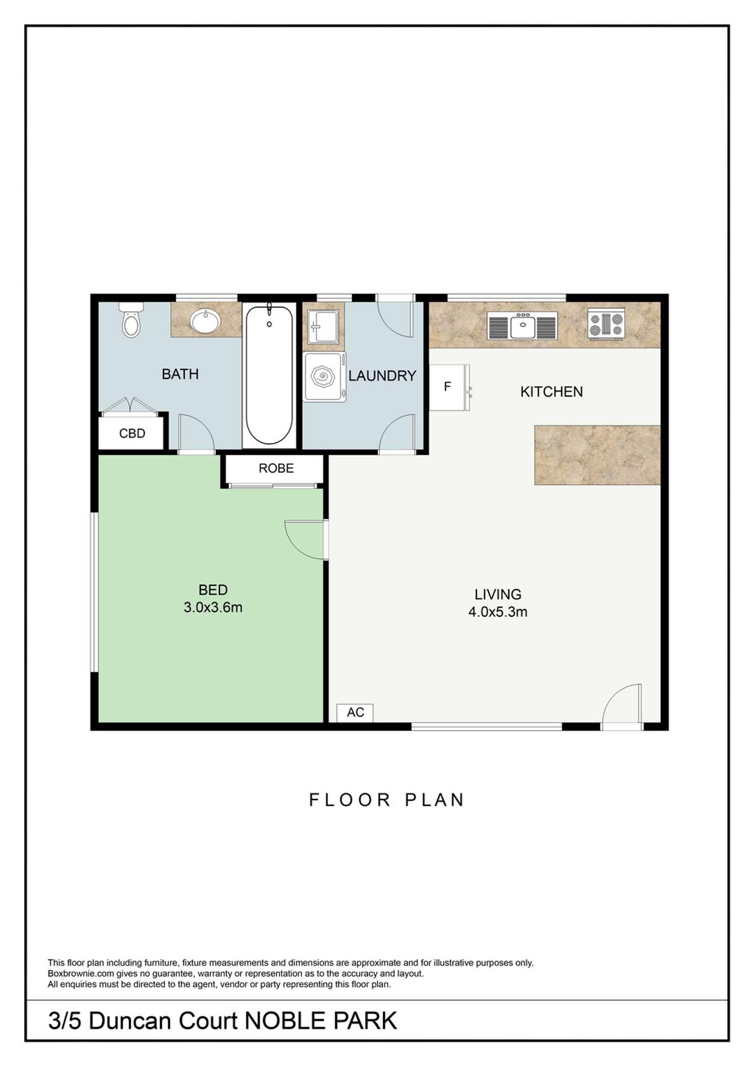 Floorplan of Homely unit listing, 3/5 Duncan Court, Noble Park VIC 3174