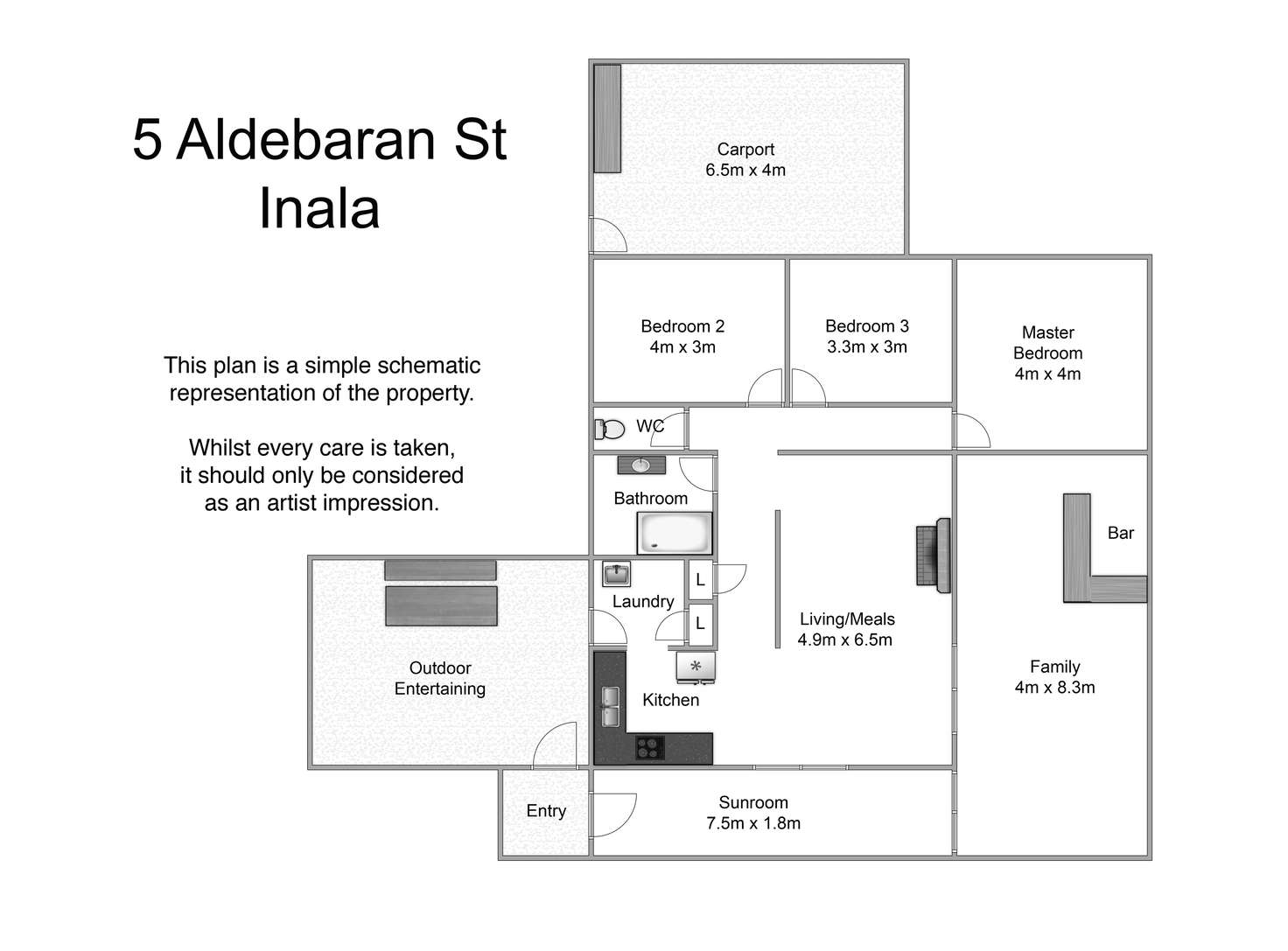 Floorplan of Homely house listing, 5 Aldebaran Street, Inala QLD 4077