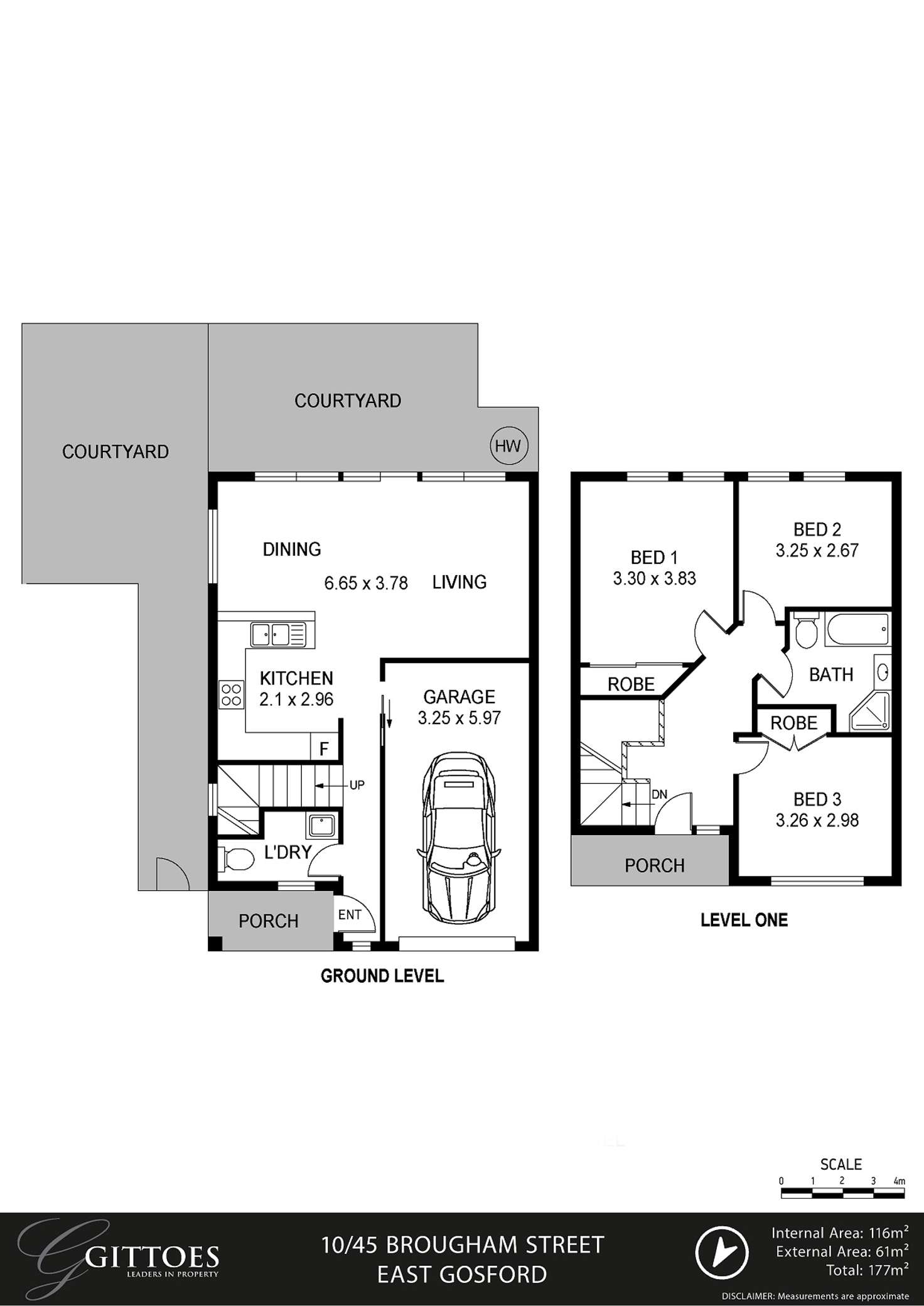 Floorplan of Homely townhouse listing, 10/45 Brougham Street, East Gosford NSW 2250