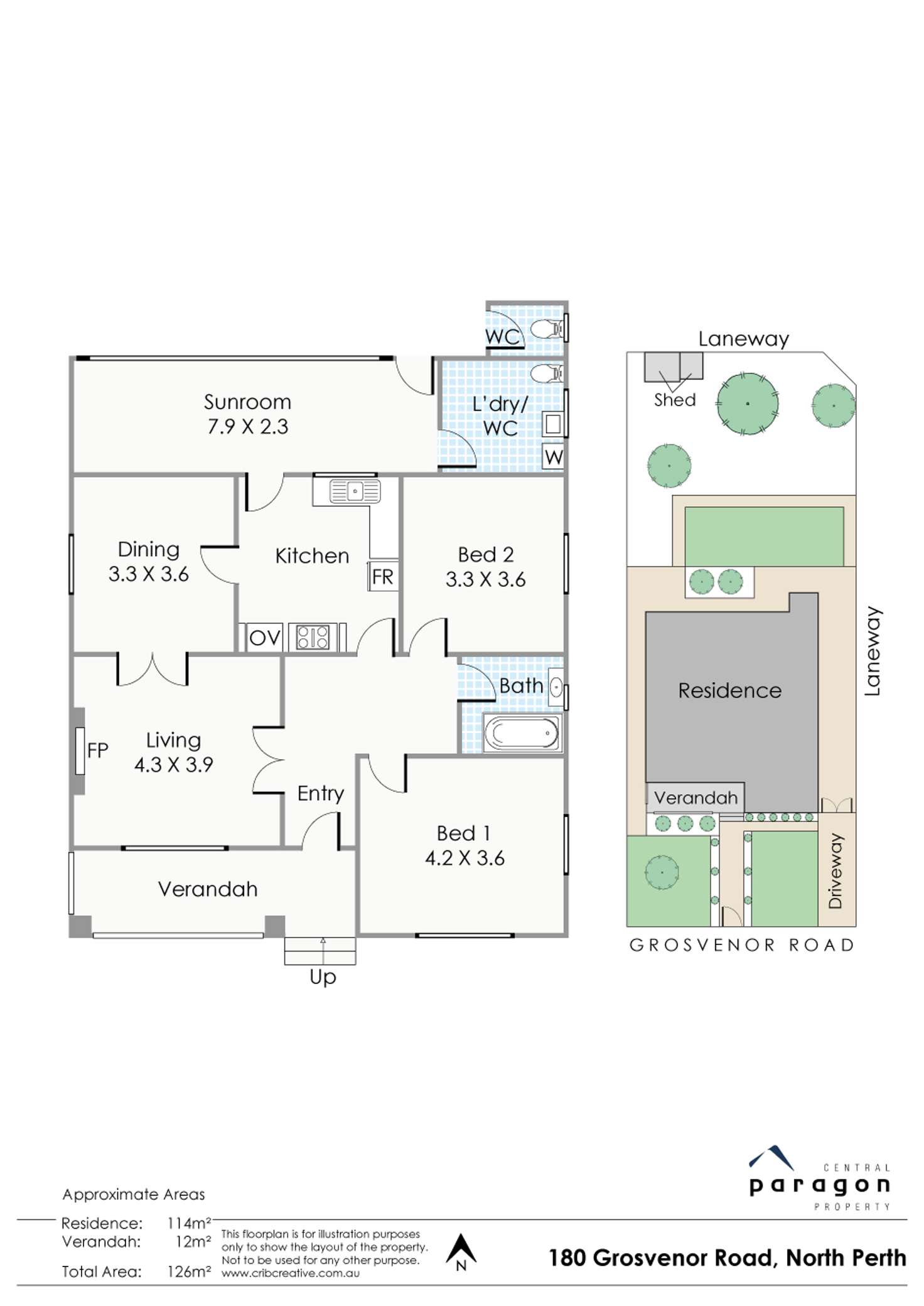 Floorplan of Homely house listing, 180 Grosvenor Road, North Perth WA 6006