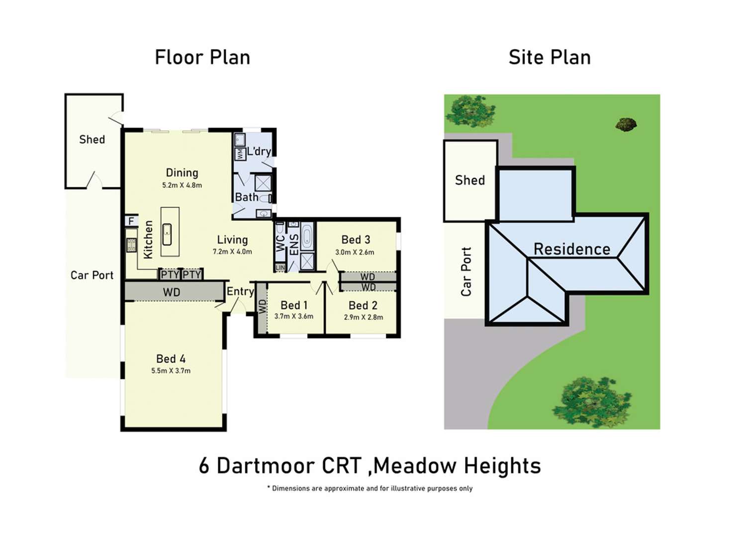 Floorplan of Homely house listing, 6 Dartmoor Court, Meadow Heights VIC 3048
