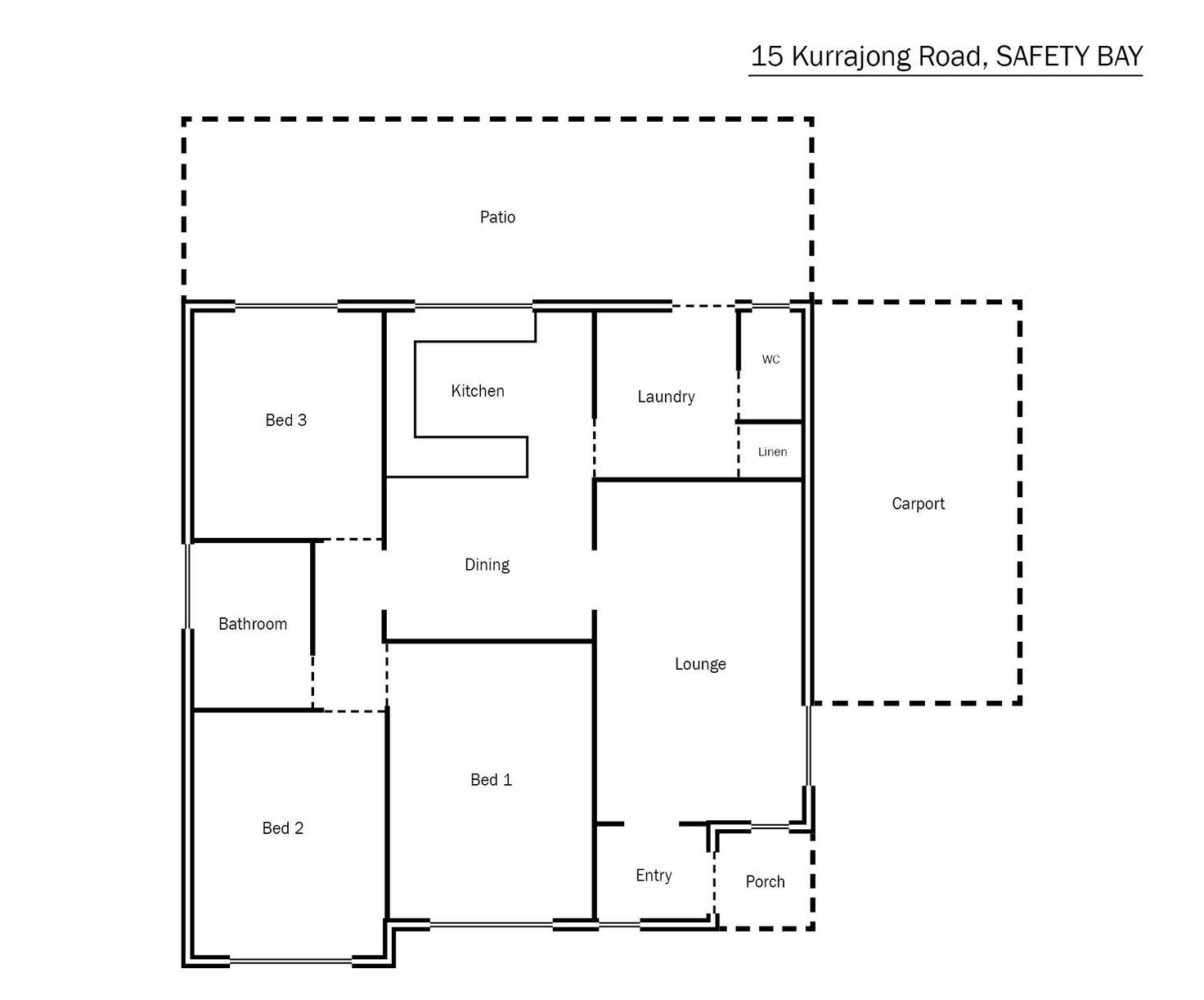 Floorplan of Homely house listing, 15 Kurrajong Road, Safety Bay WA 6169