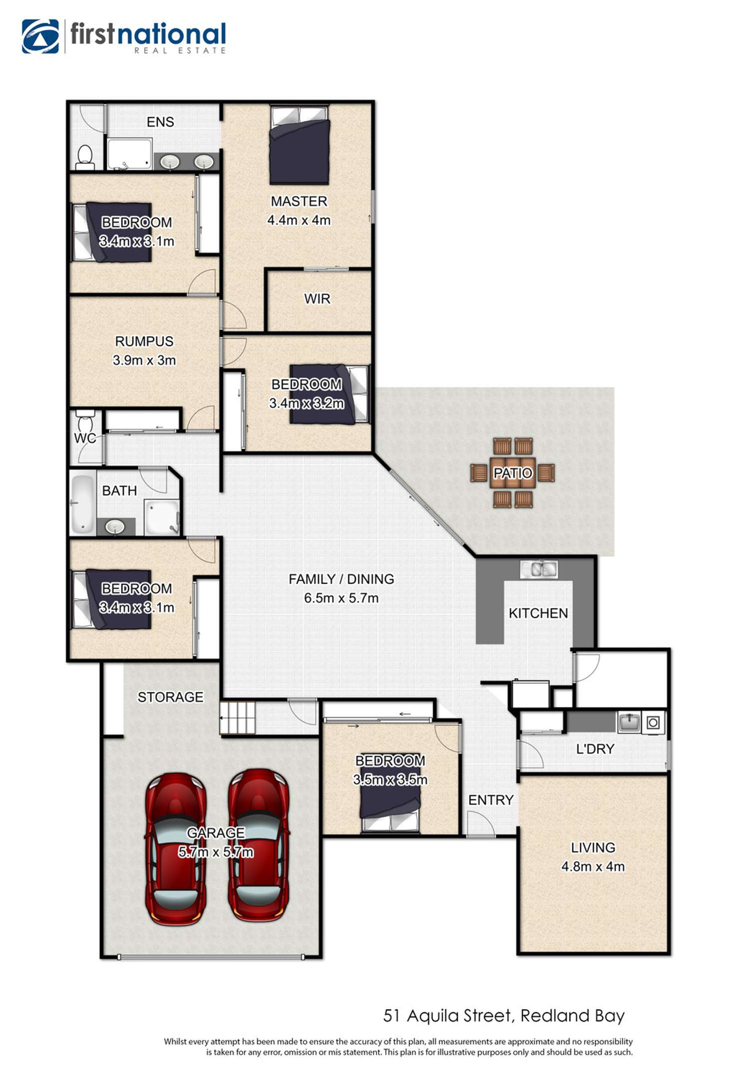 Floorplan of Homely house listing, 51 Aquila Street, Redland Bay QLD 4165