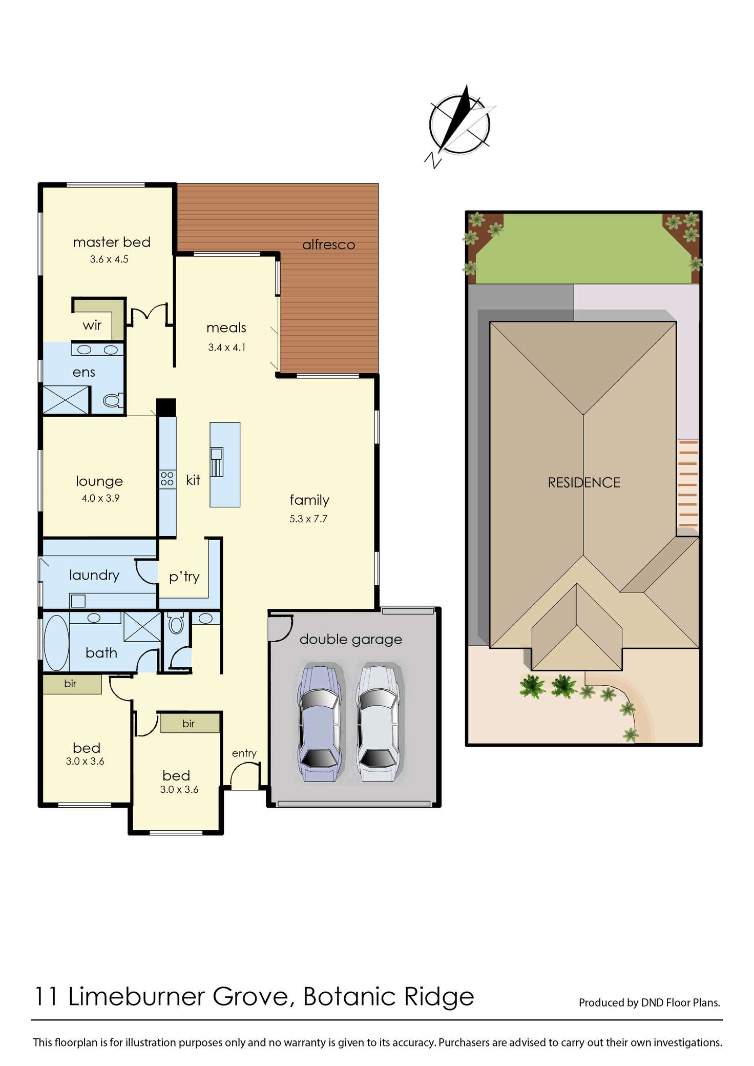 Floorplan of Homely house listing, 11 Limeburner Grove, Botanic Ridge VIC 3977
