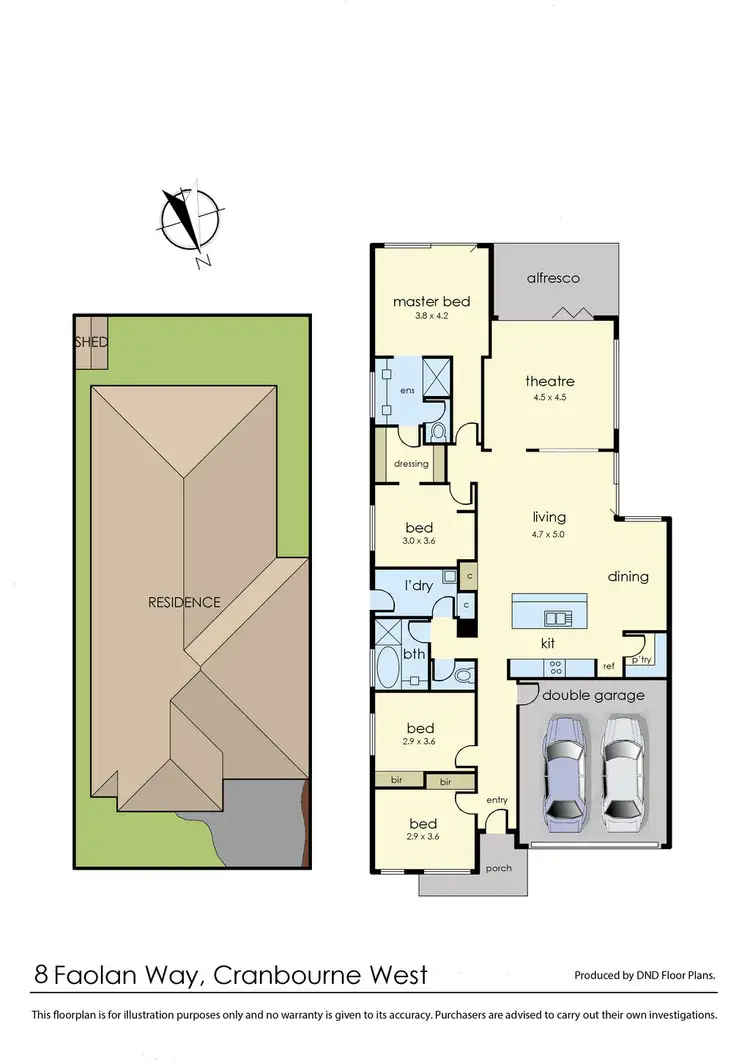 Floorplan of Homely house listing, 8 Faolan Way, Cranbourne West VIC 3977
