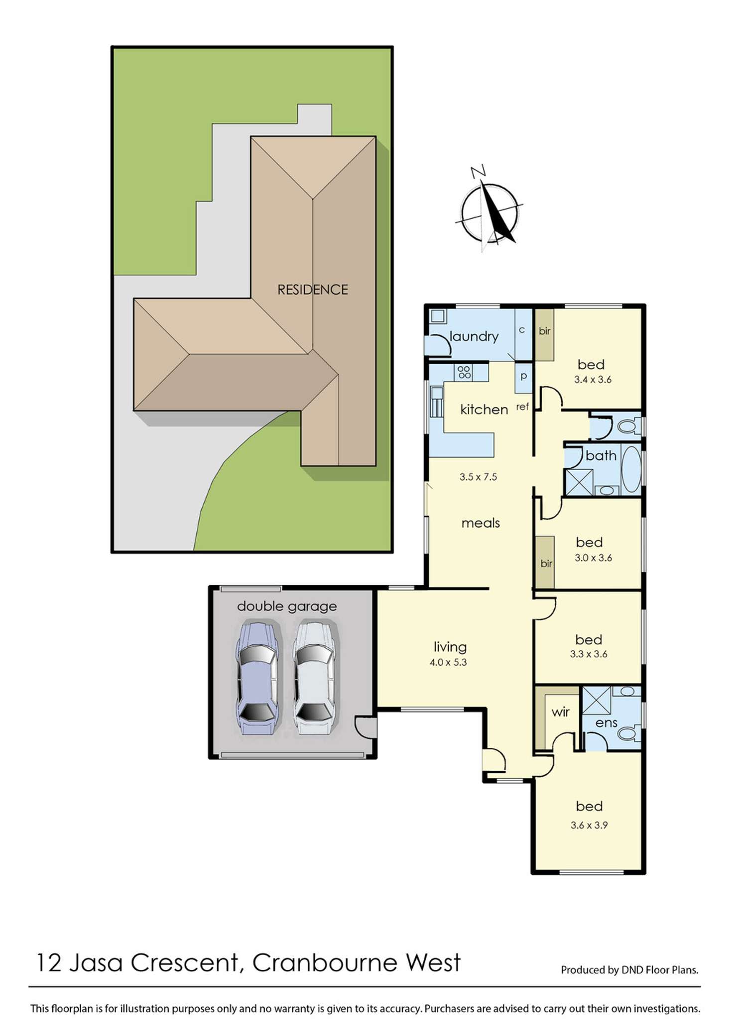 Floorplan of Homely house listing, 12 Jasa Crescent, Cranbourne West VIC 3977