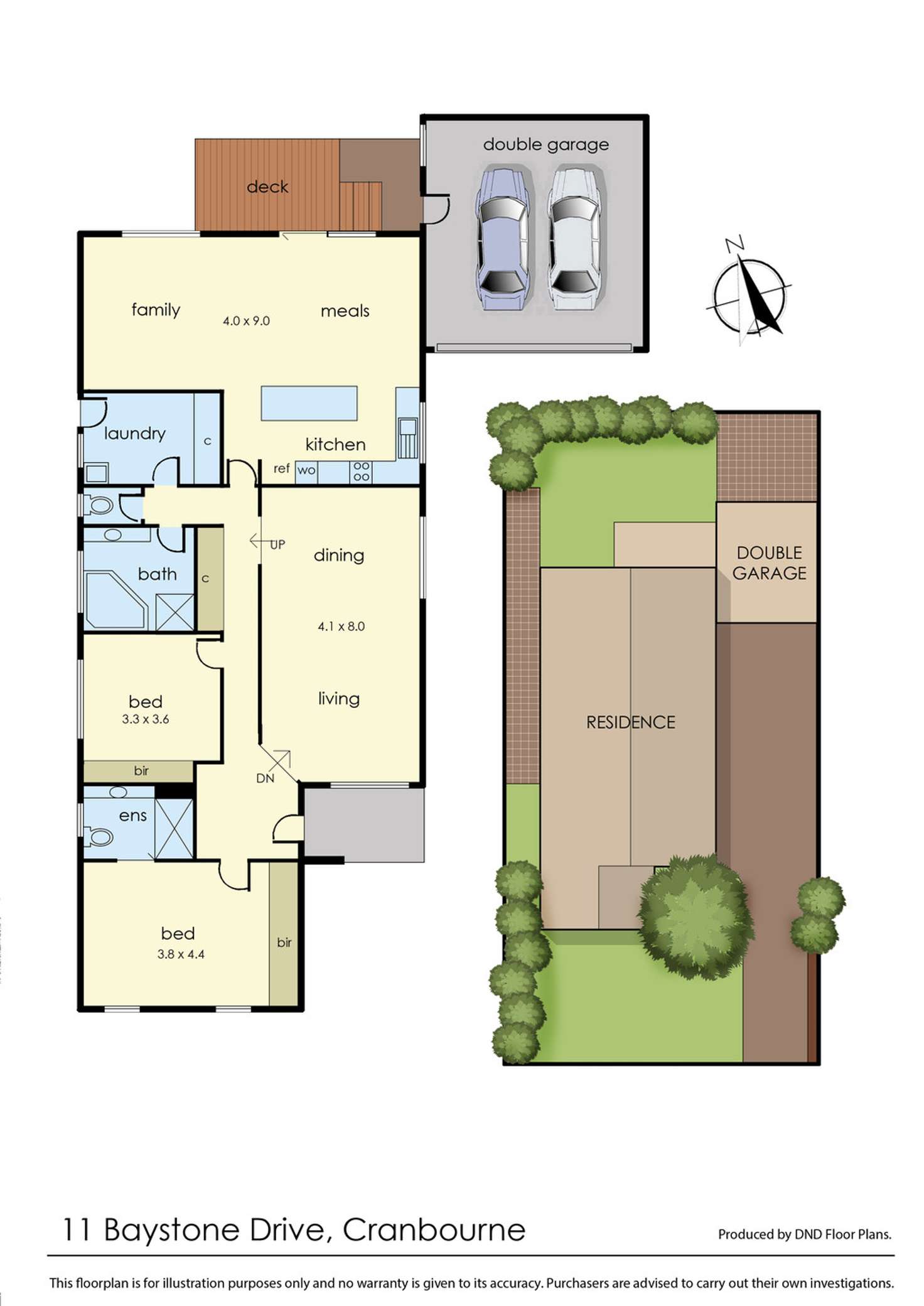 Floorplan of Homely house listing, 11 Baystone Drive, Cranbourne VIC 3977