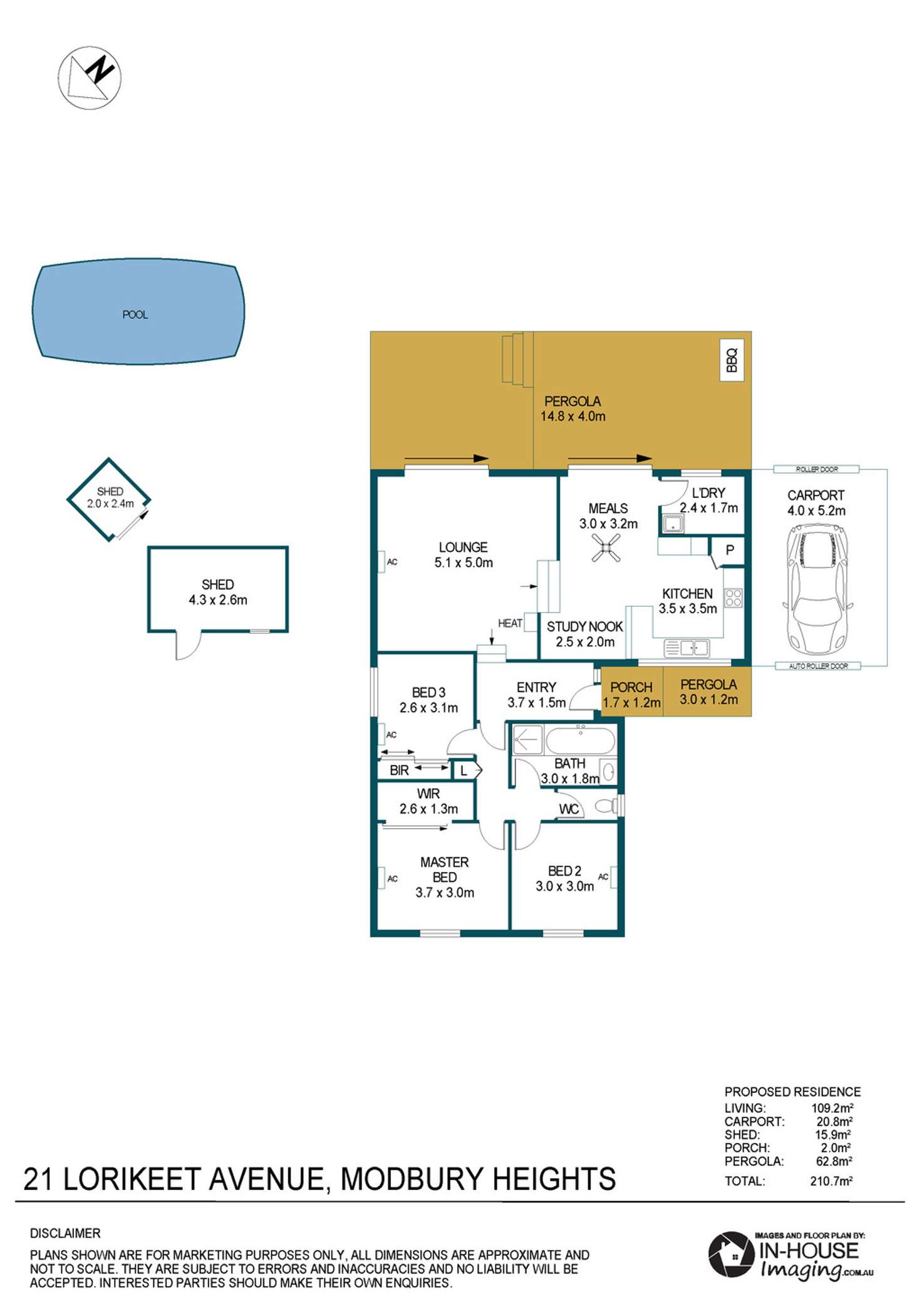 Floorplan of Homely house listing, 21 Lorikeet Avenue, Modbury Heights SA 5092