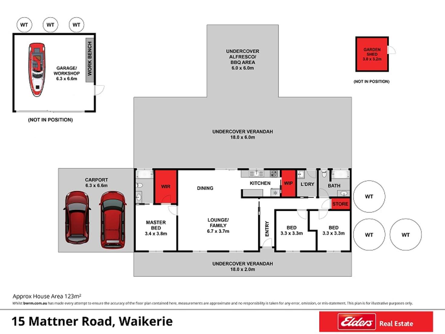 Floorplan of Homely house listing, 15 Mattner Road, Waikerie SA 5330