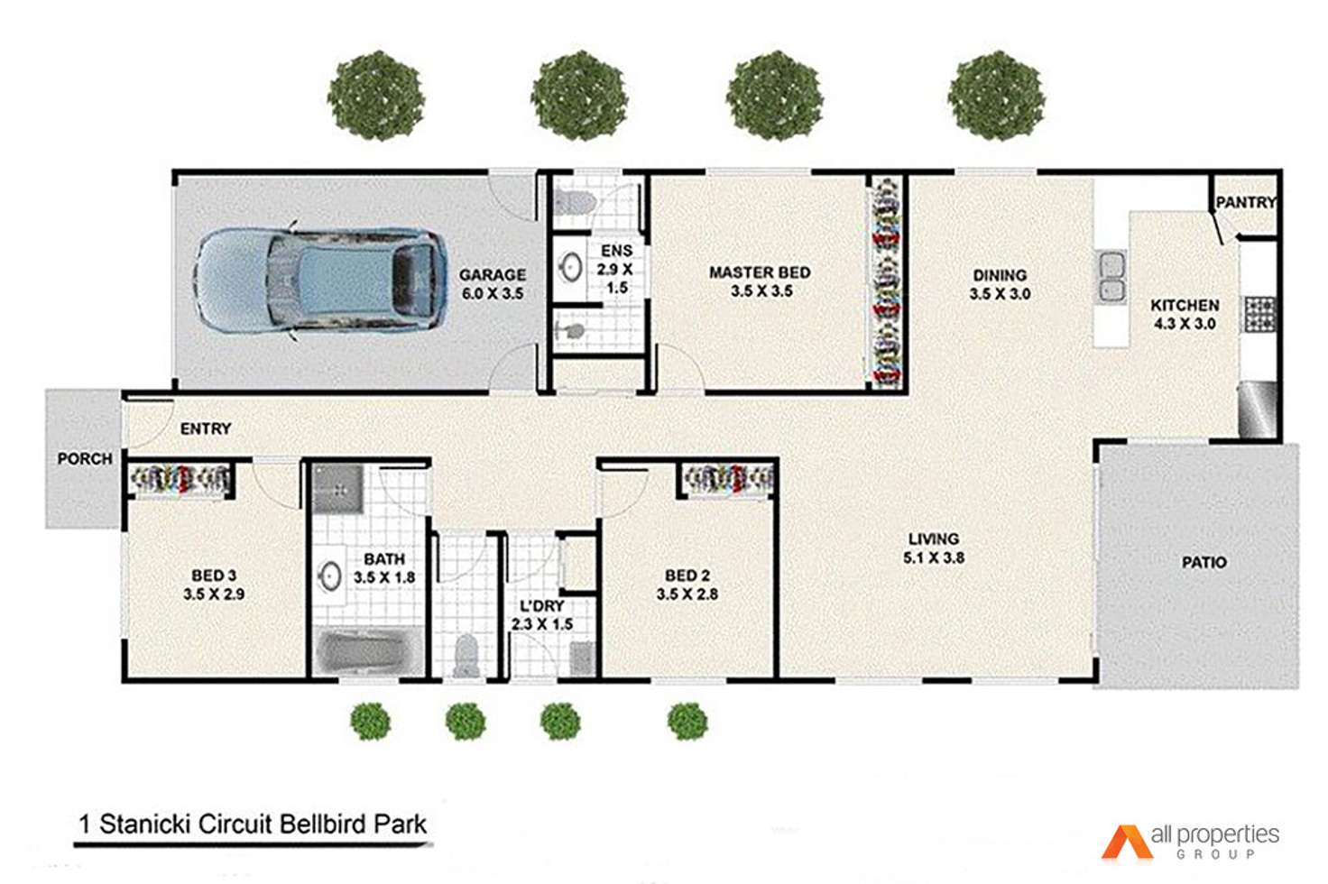 Floorplan of Homely house listing, 1 Stanicki Circuit, Bellbird Park QLD 4300