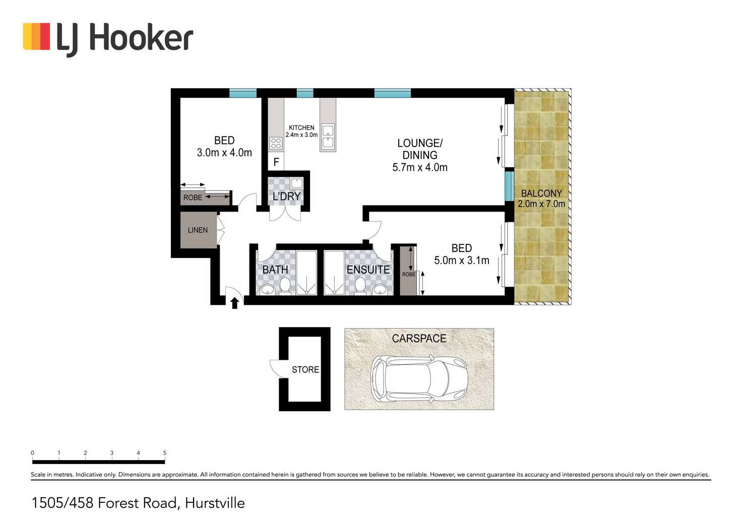 Floorplan of Homely apartment listing, 1505/458 Forest Road, Hurstville NSW 2220