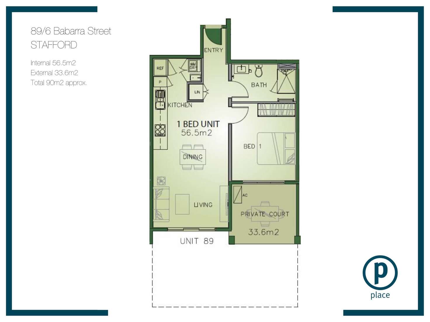 Floorplan of Homely unit listing, 89/6 Babarra Street, Stafford QLD 4053