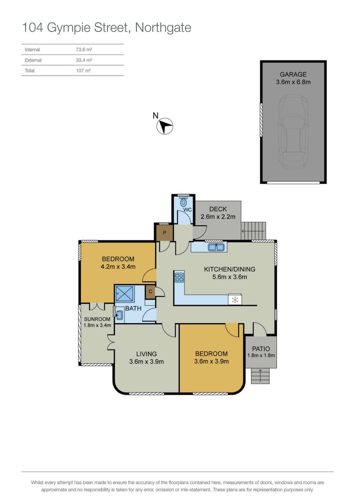 Floorplan of Homely house listing, 104 Gympie Street, Northgate QLD 4013