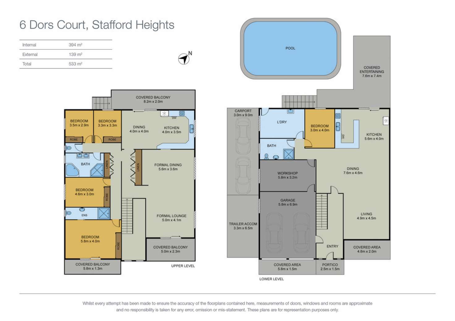 Floorplan of Homely house listing, 6 Dors Court, Stafford Heights QLD 4053