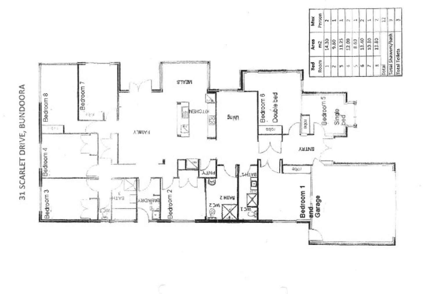 Floorplan of Homely house listing, 31 Scarlet Drive, Bundoora VIC 3083