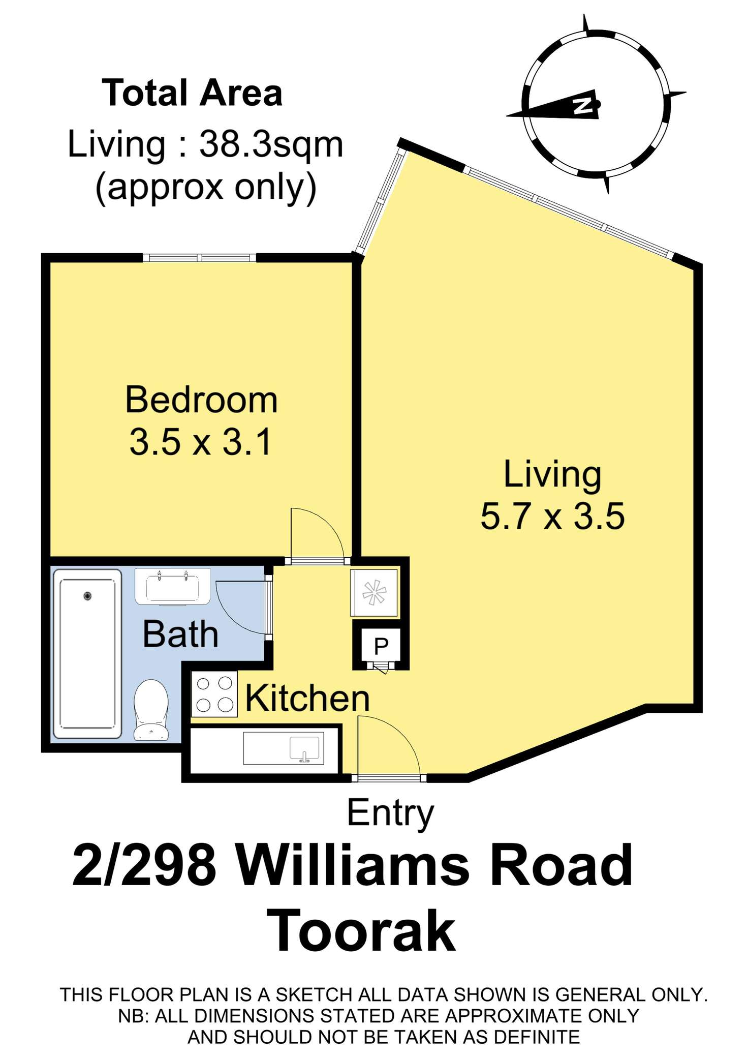 Floorplan of Homely apartment listing, Unit 2, 298 Williams Road, Toorak VIC 3142