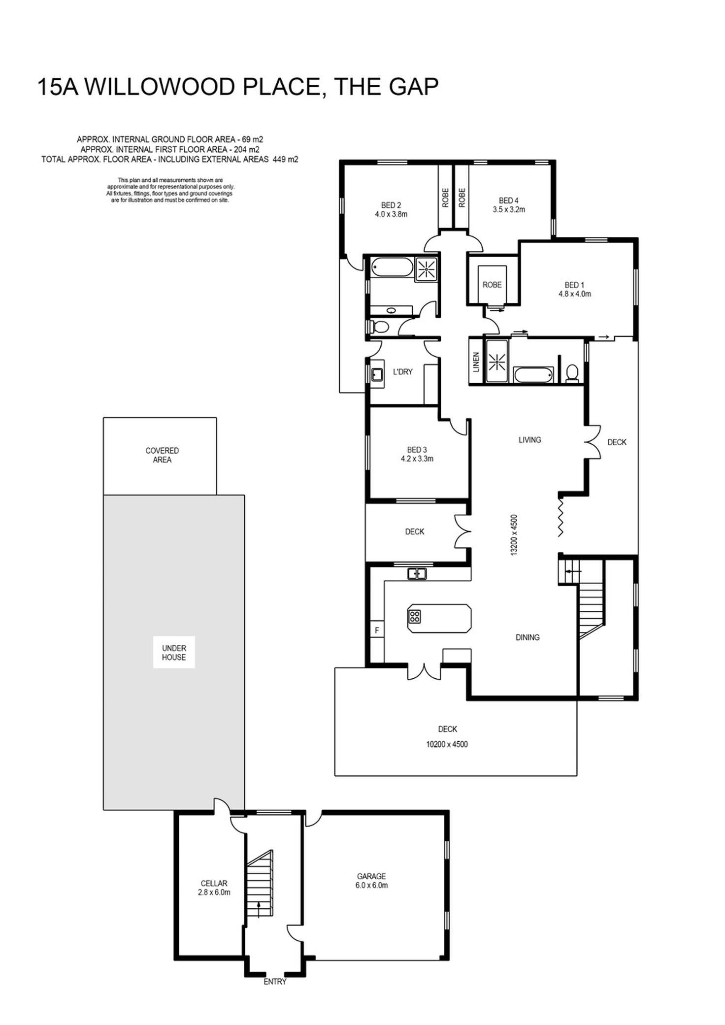 Floorplan of Homely house listing, 15A Willowood Place, The Gap QLD 4061