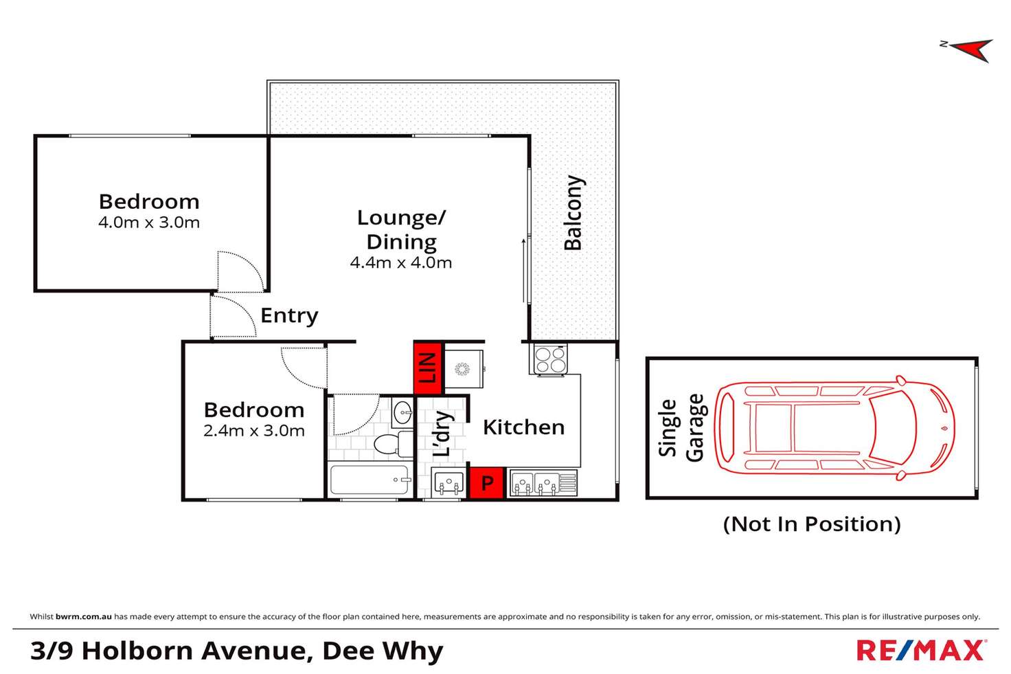 Floorplan of Homely unit listing, 3/9 Holborn Ave, Dee Why NSW 2099