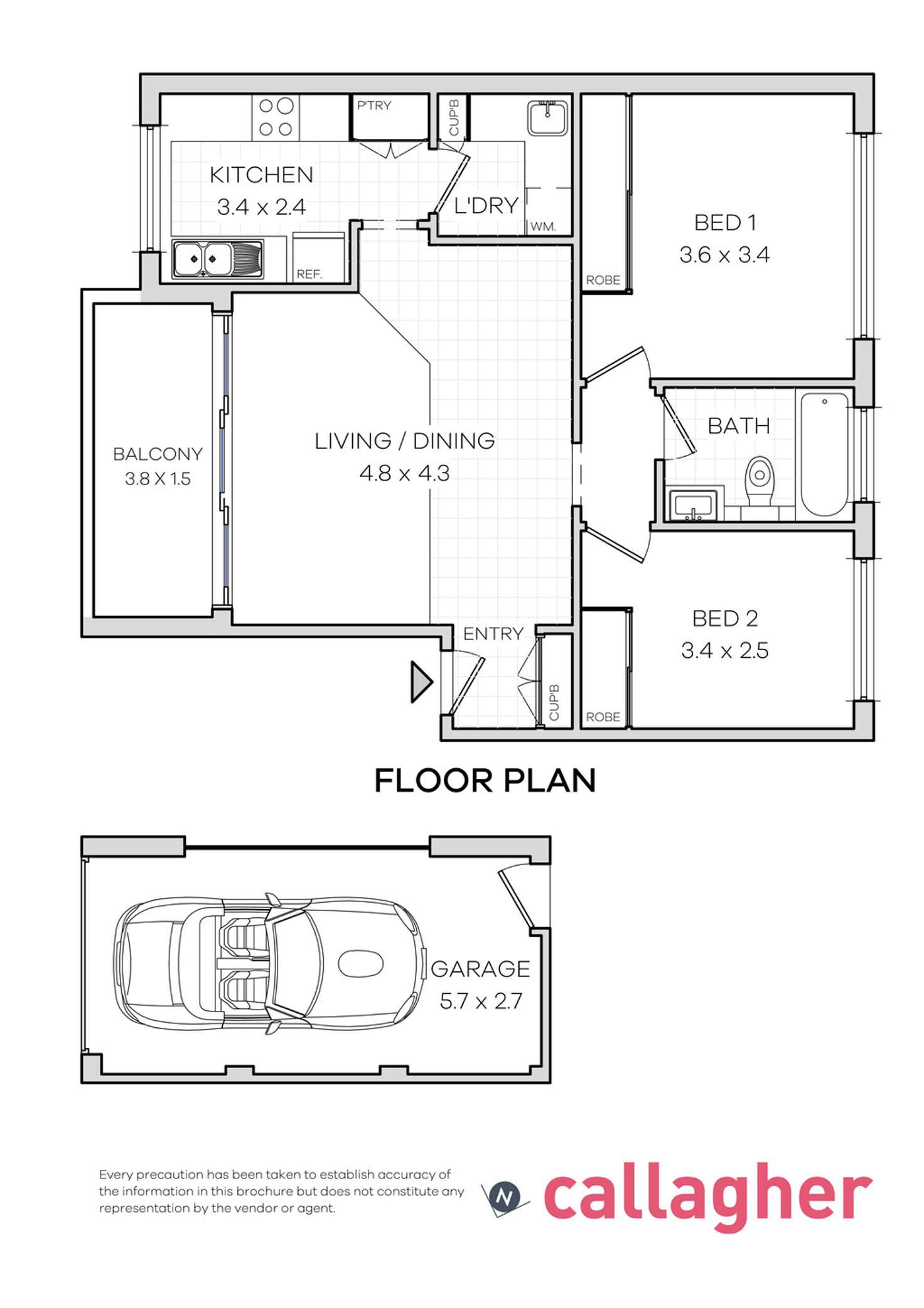 Floorplan of Homely unit listing, 12/122-132 Georges River Road, Croydon Park NSW 2133