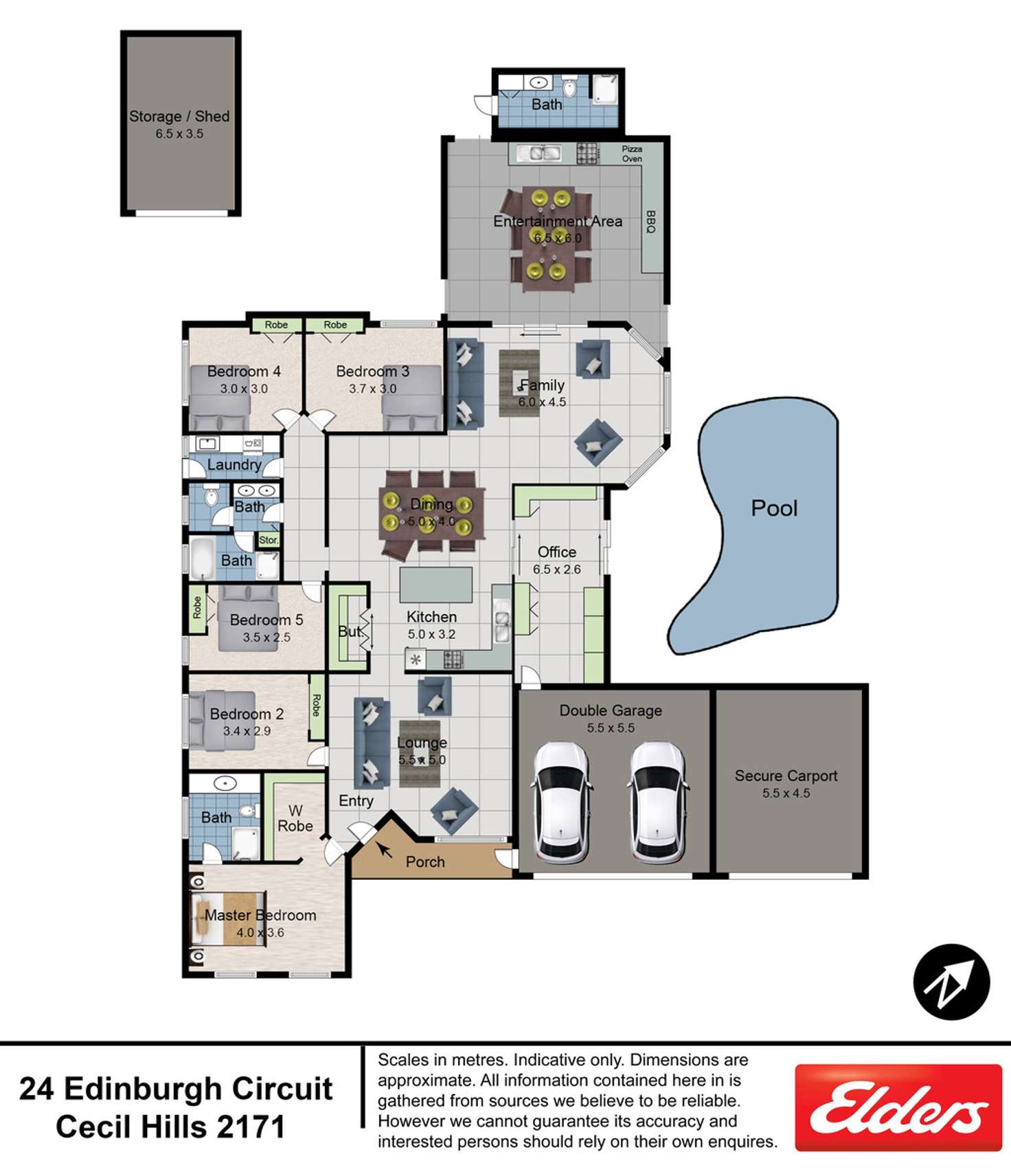 Floorplan of Homely house listing, 24 Edinburgh Circuit, Cecil Hills NSW 2171