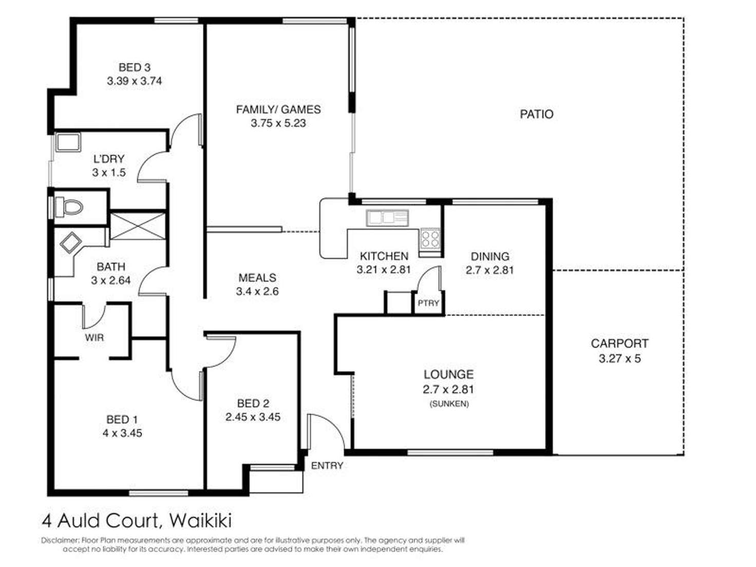 Floorplan of Homely house listing, 4 Auld Court, Waikiki WA 6169