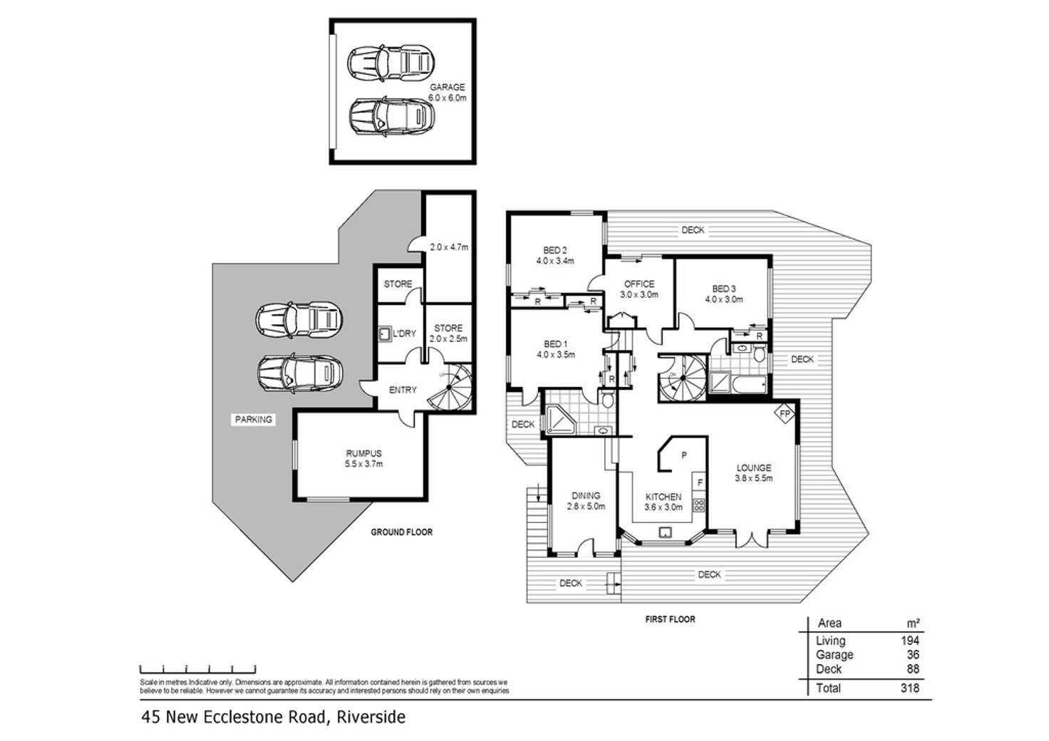 Floorplan of Homely house listing, 45 New Ecclestone Road, Riverside TAS 7250