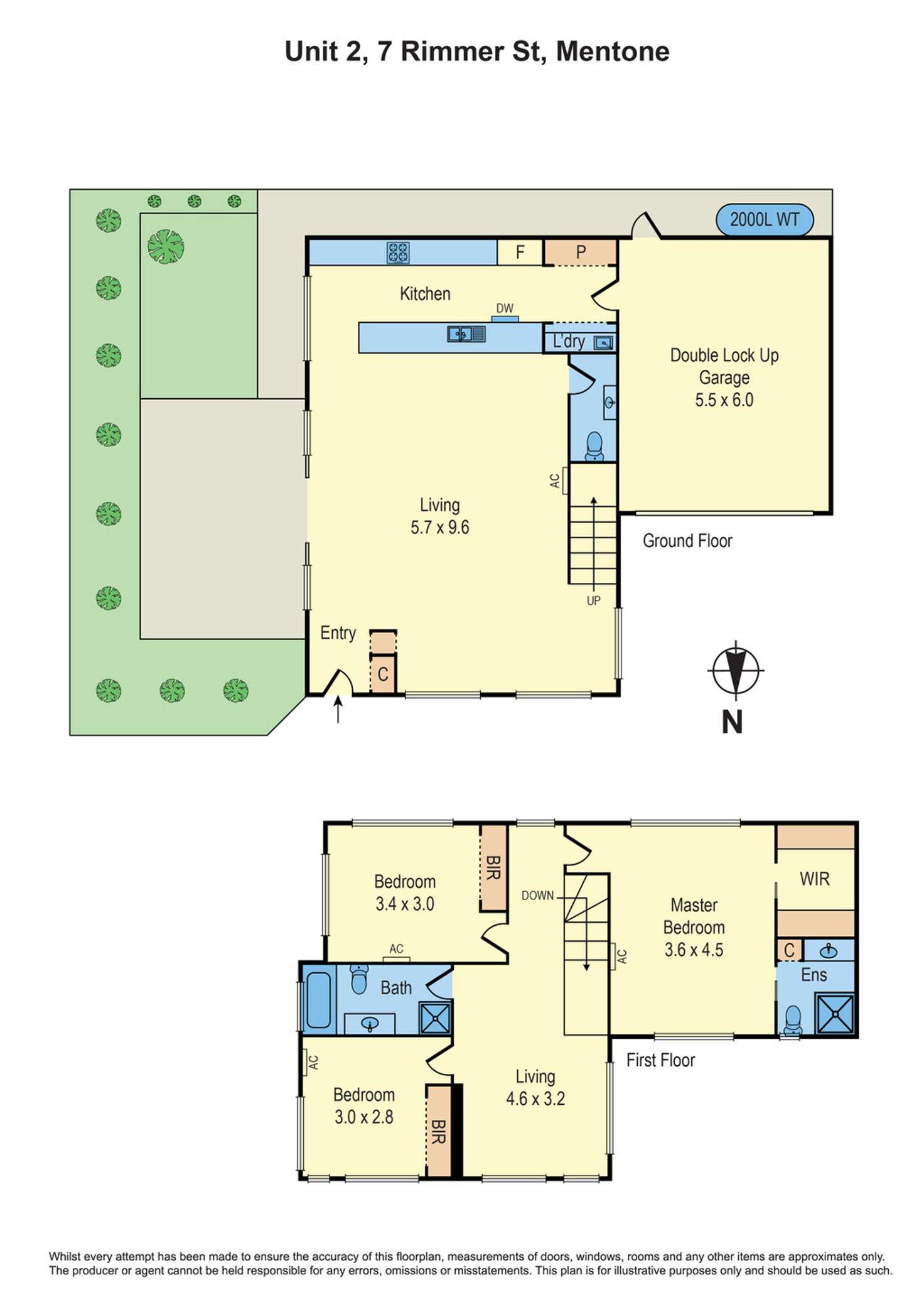 Floorplan of Homely townhouse listing, 2/7 Rimmer Street, Mentone VIC 3194