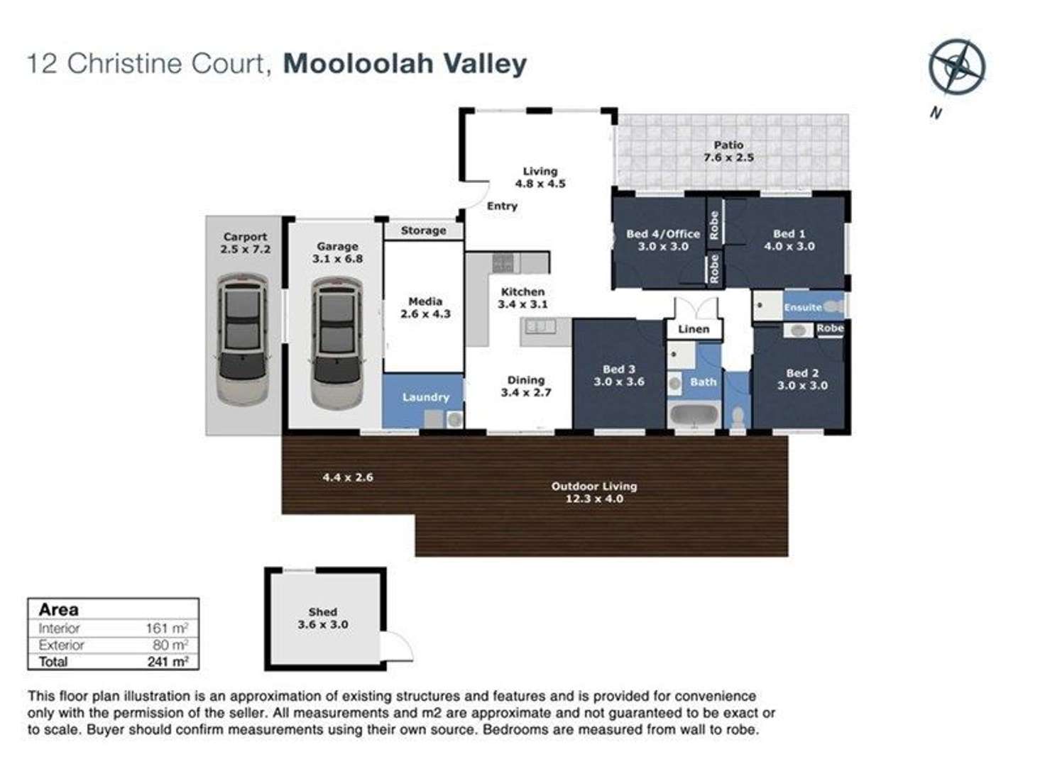 Floorplan of Homely house listing, 12 Christine Court, Mooloolah Valley QLD 4553