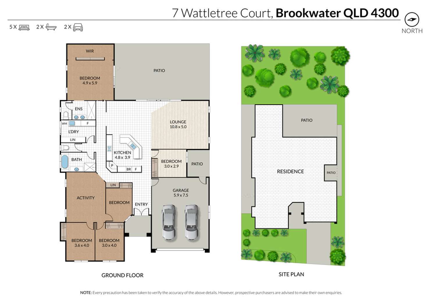Floorplan of Homely house listing, 7 Wattletree Court, Brookwater QLD 4300