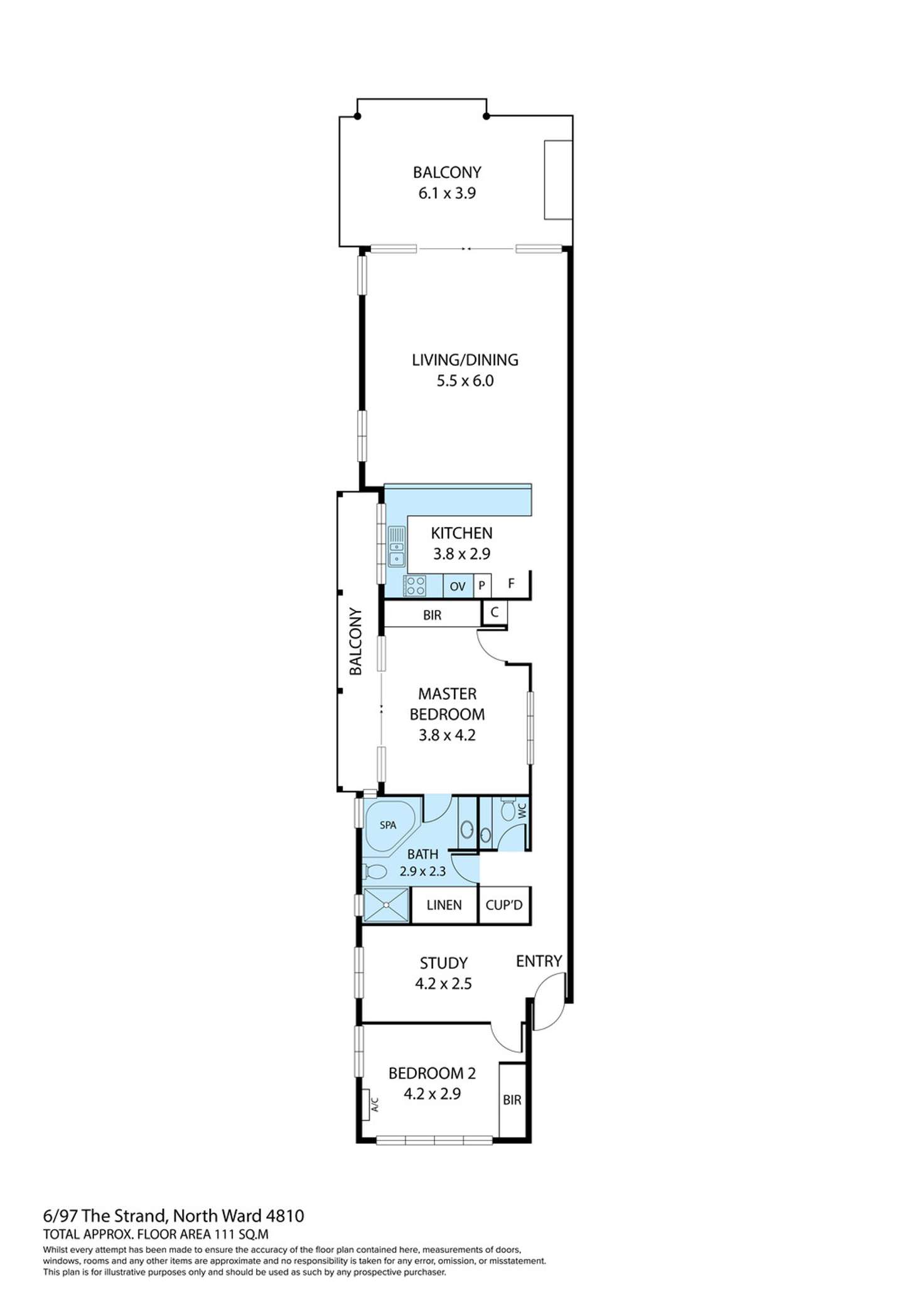 Floorplan of Homely unit listing, Unit 6/97 The Strand, North Ward QLD 4810