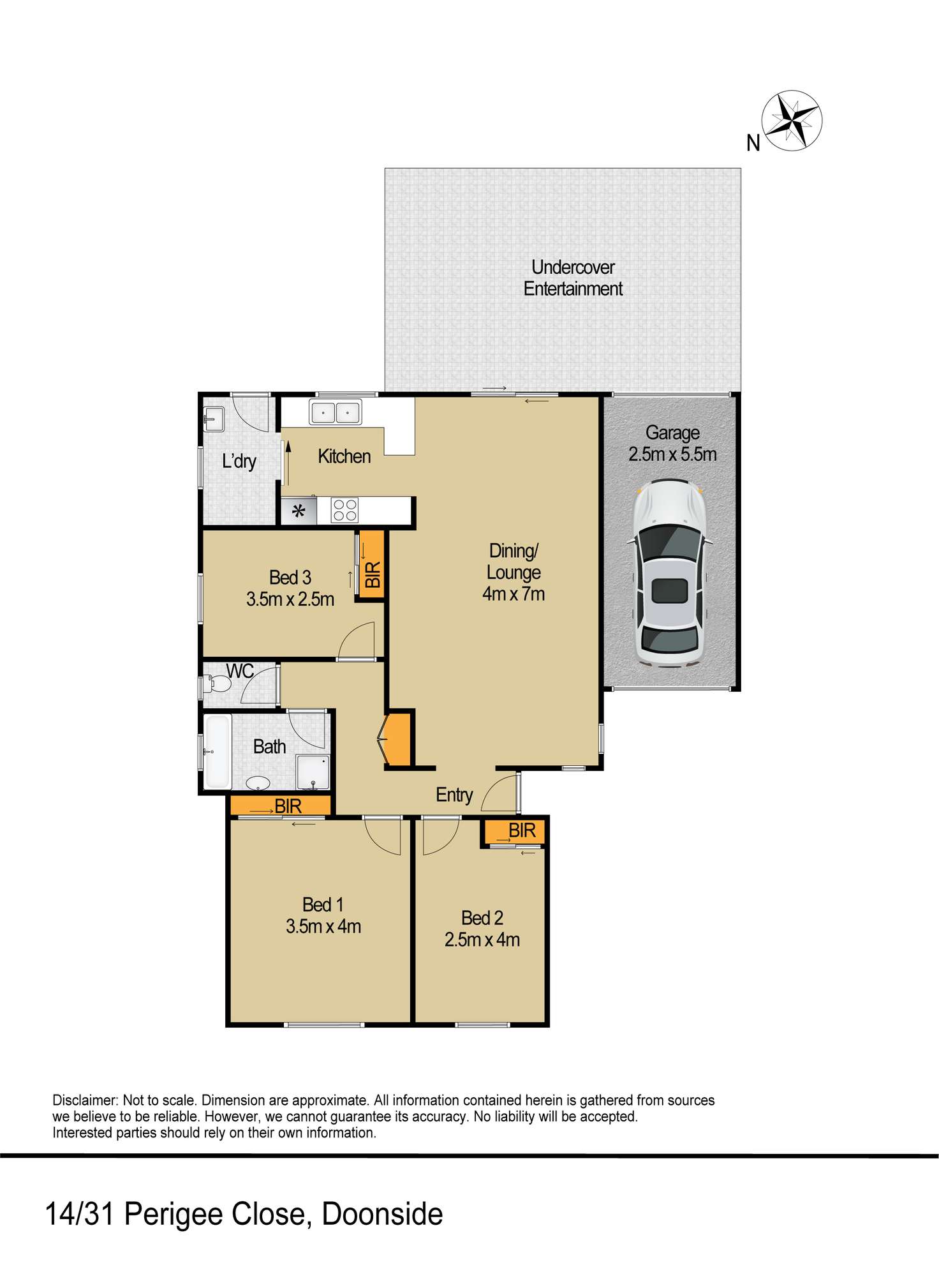 Floorplan of Homely villa listing, 14/31 Perigee Close, Doonside NSW 2767