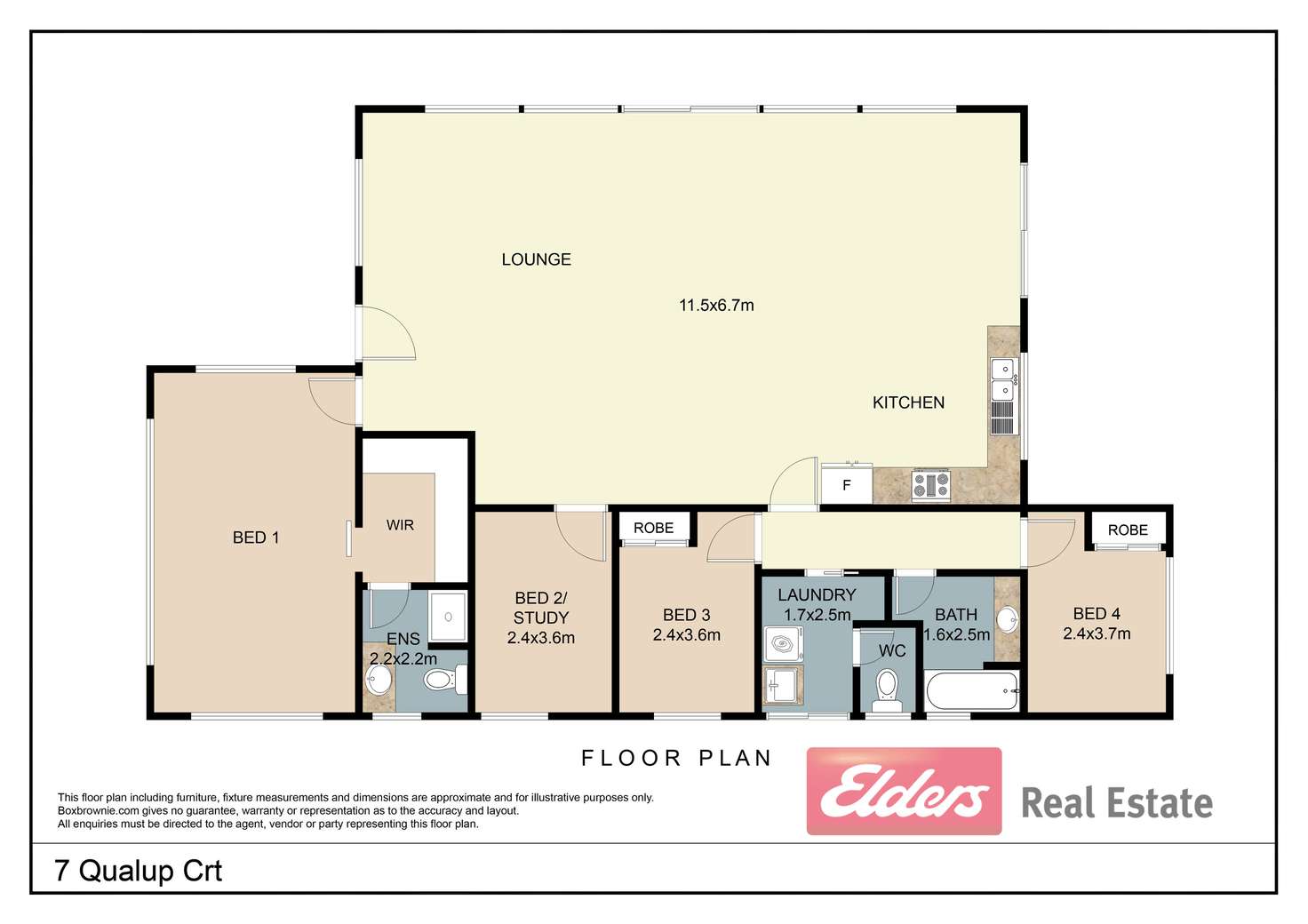 Floorplan of Homely house listing, 7 Qualup Court, Bremer Bay WA 6338