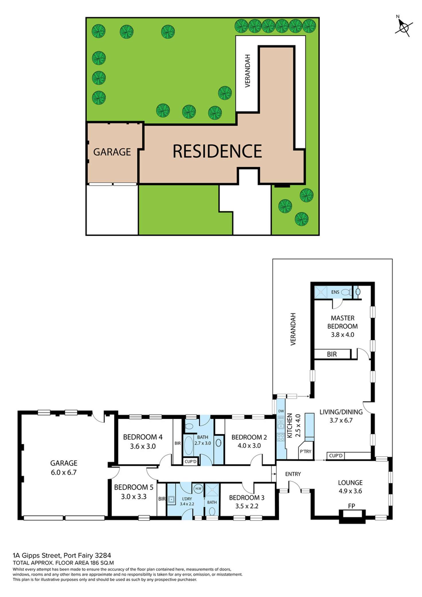 Floorplan of Homely house listing, 1a Gipps Street, Port Fairy VIC 3284