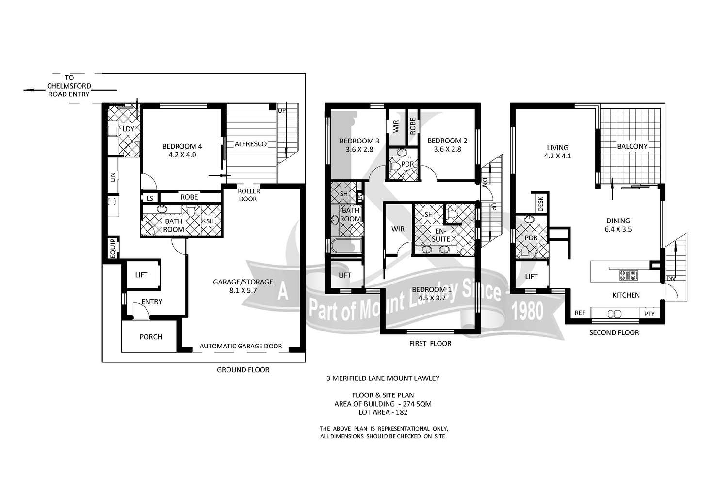 Floorplan of Homely house listing, 3 Merifield Lane, Mount Lawley WA 6050