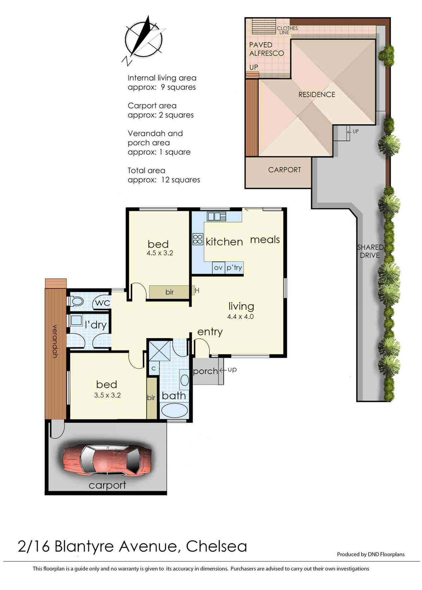 Floorplan of Homely unit listing, 2/16 Blantyre Avenue, Chelsea VIC 3196