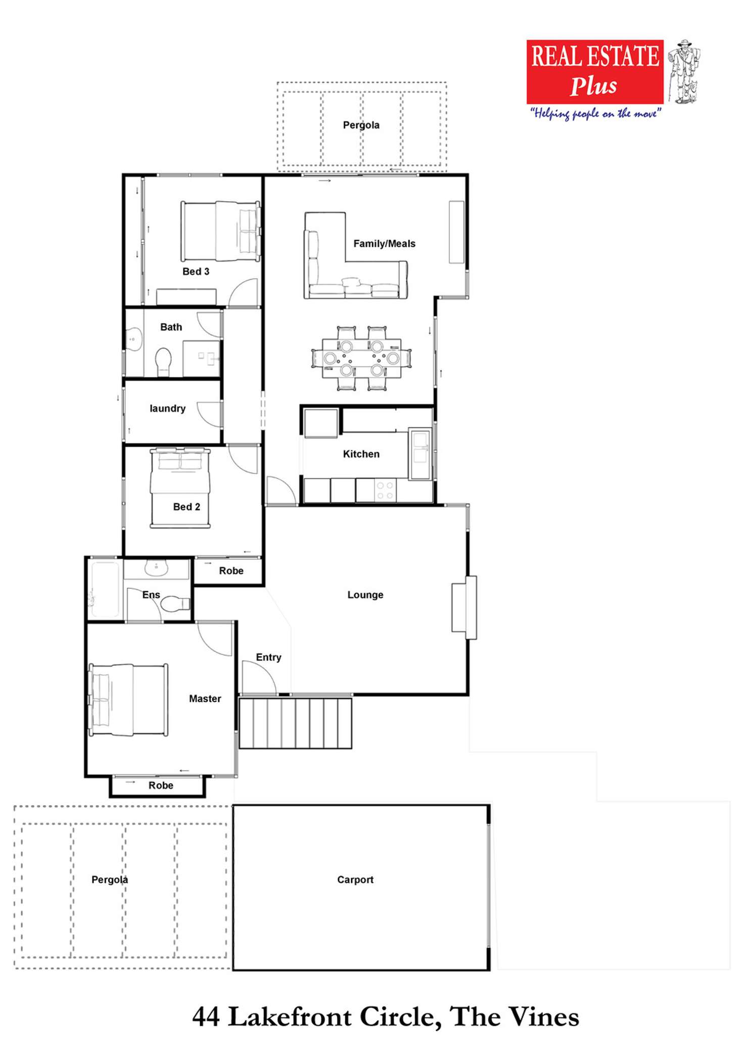 Floorplan of Homely house listing, 44 Lakefront Circle, The Vines WA 6069