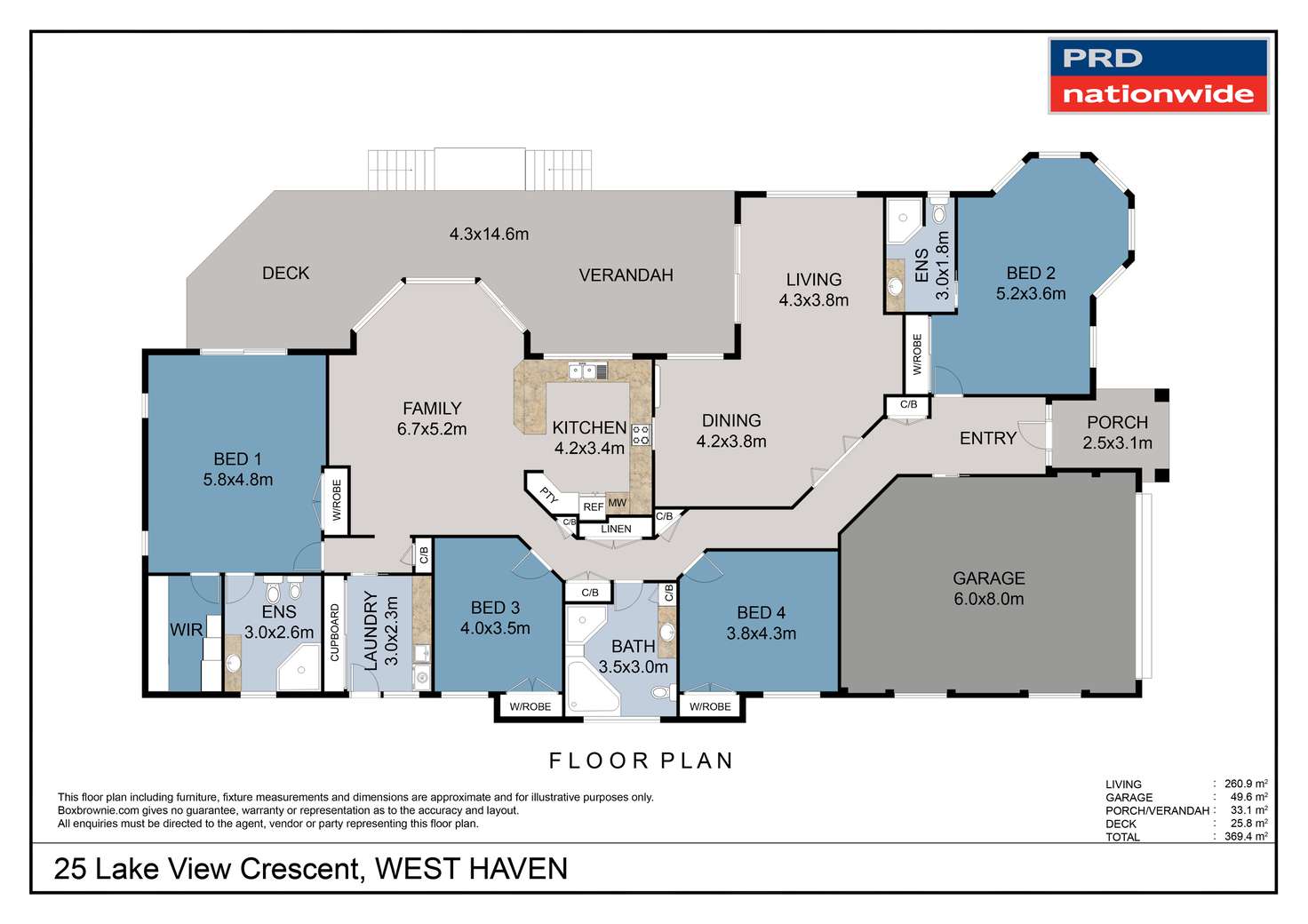 Floorplan of Homely house listing, 25 Lake View Crescent, West Haven NSW 2443