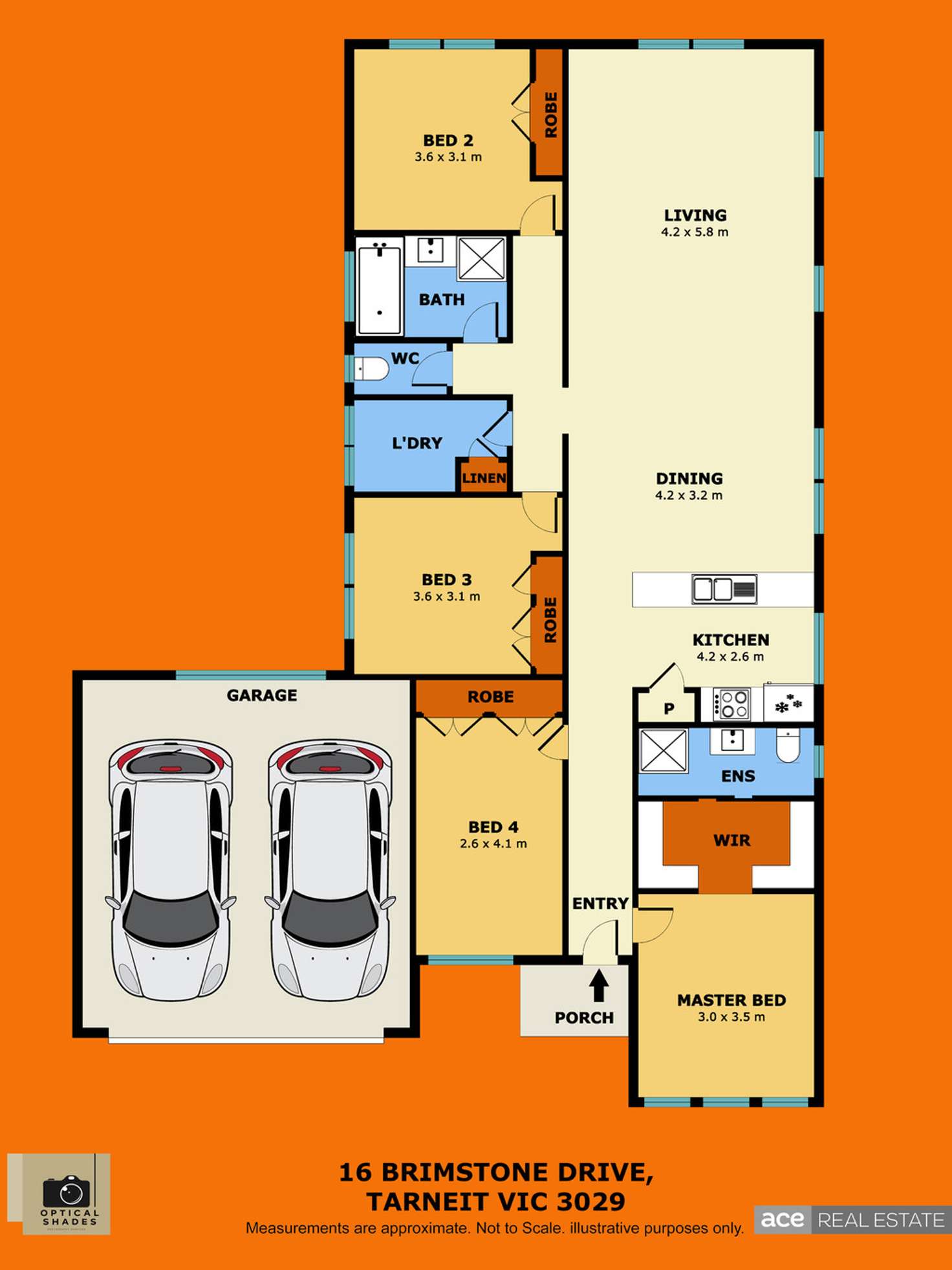 Floorplan of Homely house listing, 16 Brimstone Drive, Tarneit VIC 3029