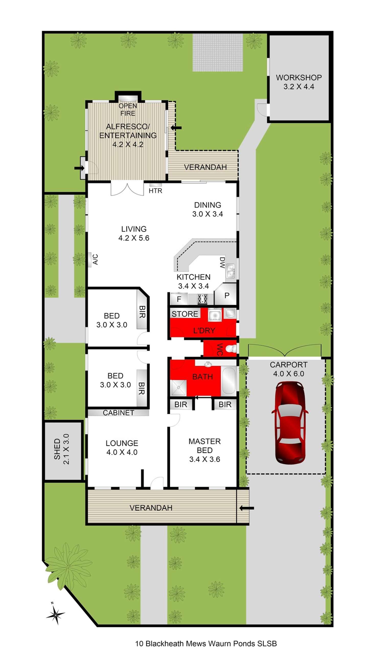 Floorplan of Homely house listing, 10 Blackheath Mews, Waurn Ponds VIC 3216