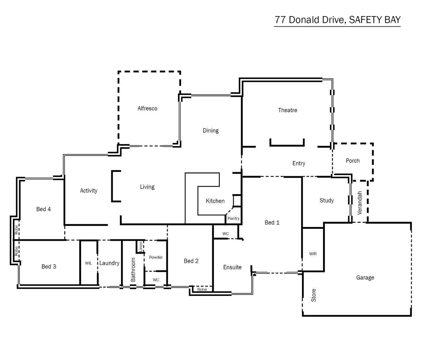 Floorplan of Homely house listing, 77 Donald Drive, Safety Bay WA 6169